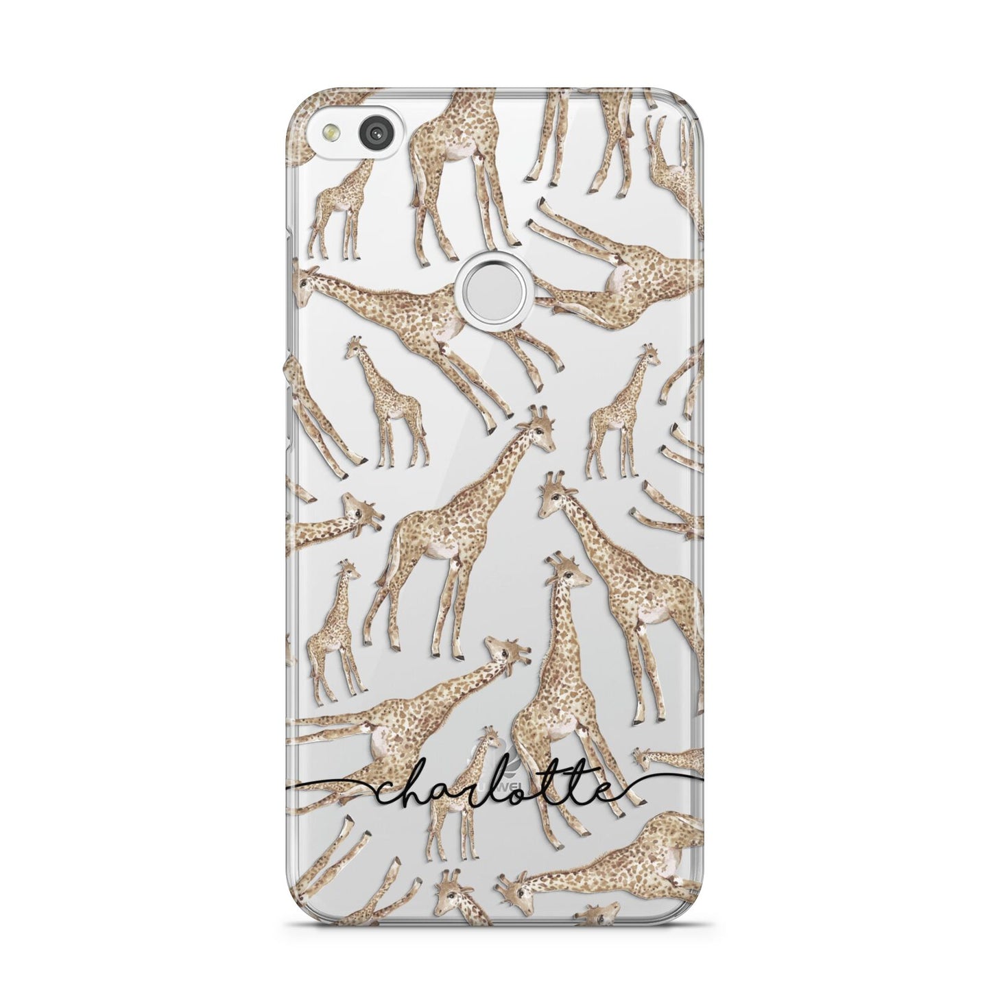 Personalised Giraffes with Name Huawei P8 Lite Case