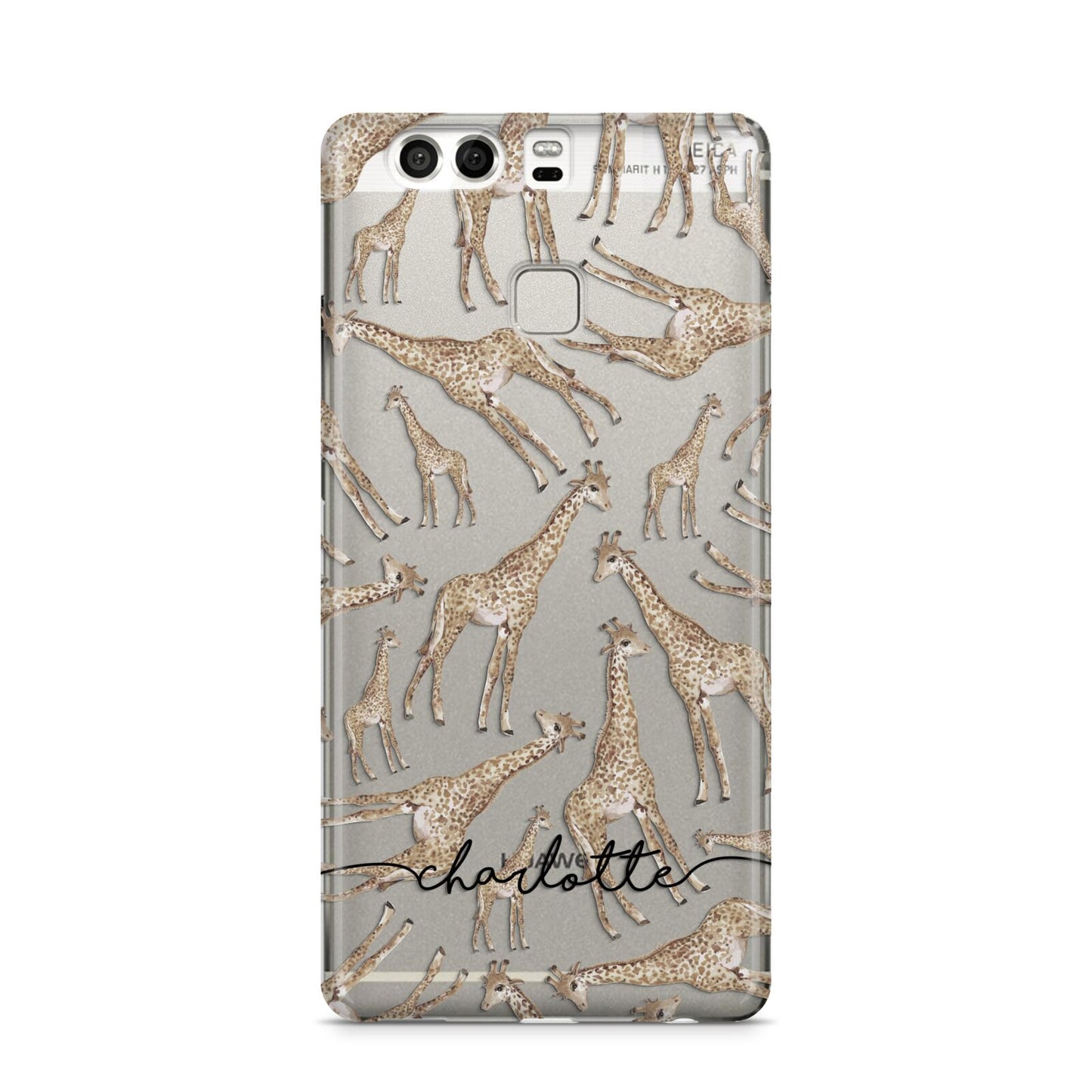 Personalised Giraffes with Name Huawei P9 Case