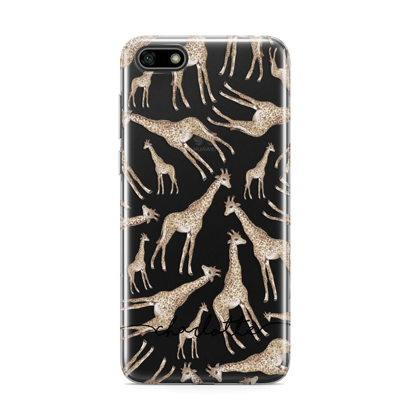 Personalised Giraffes with Name Huawei Y5 Prime 2018 Phone Case