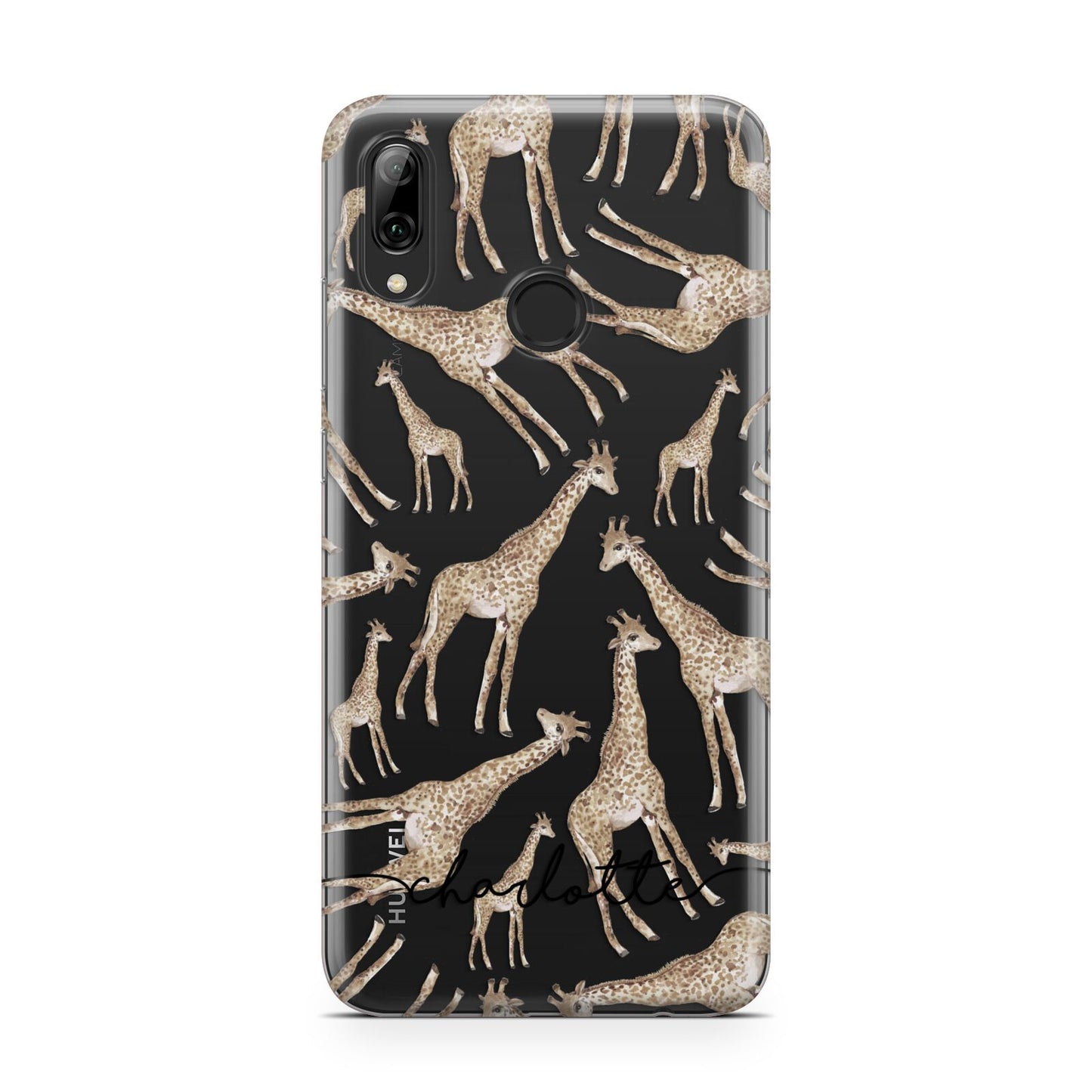 Personalised Giraffes with Name Huawei Y7 2019