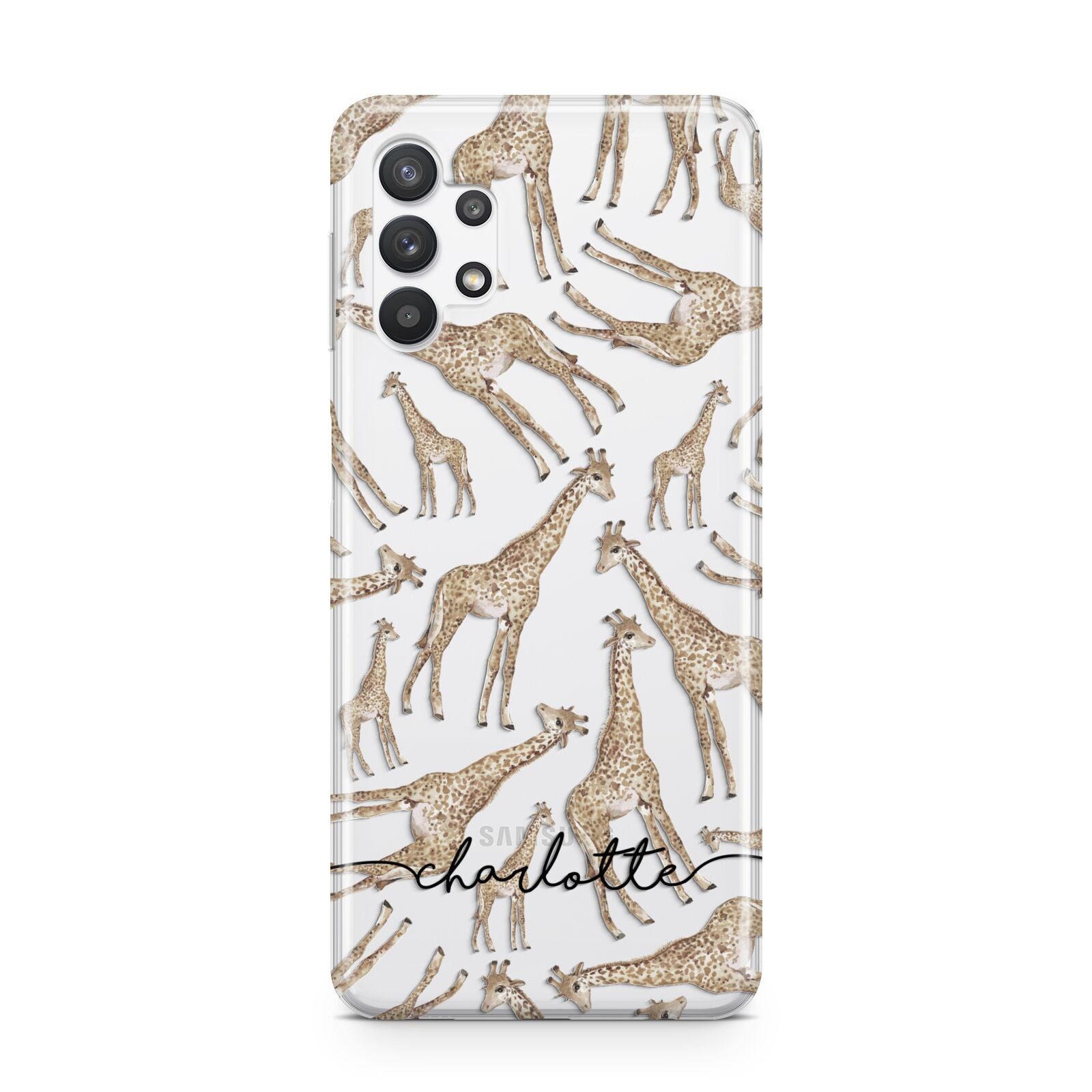 Personalised Giraffes with Name Samsung A32 5G Case