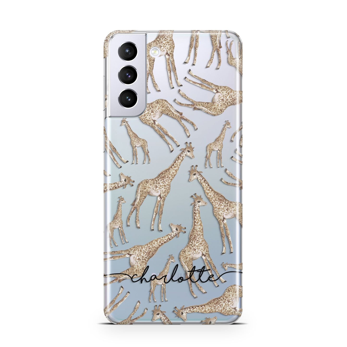 Personalised Giraffes with Name Samsung S21 Plus Case