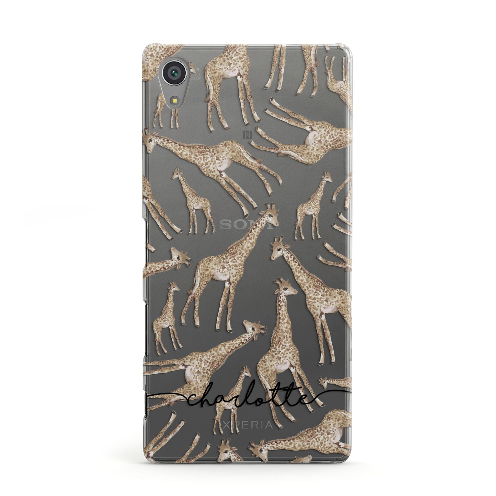 Personalised Giraffes with Name Sony Xperia Case