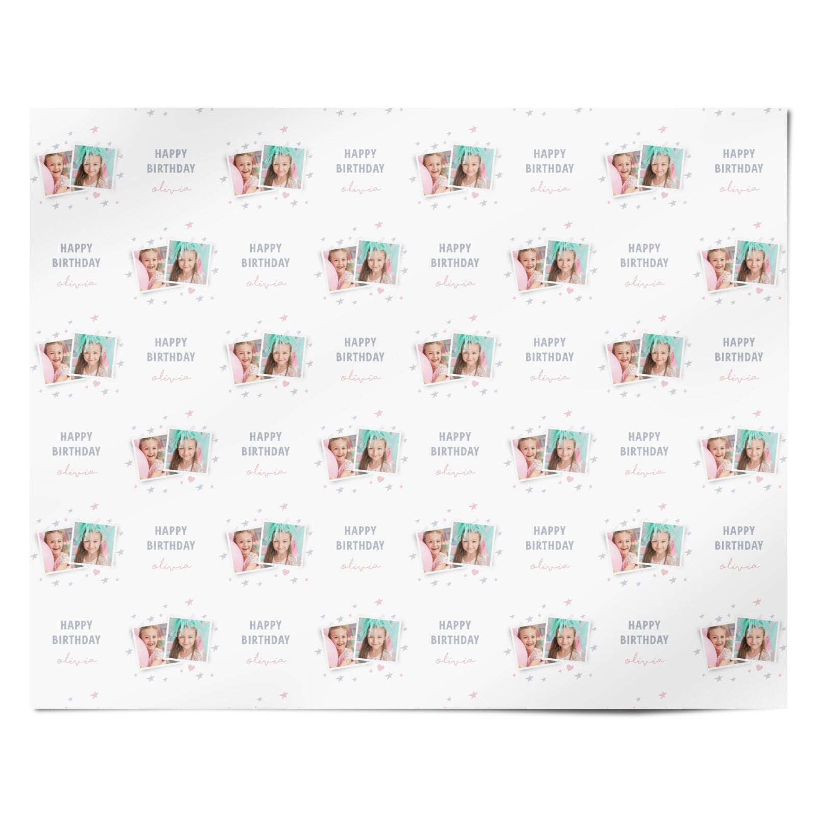 Personalised Girl s Birthday Personalised Wrapping Paper Alternative