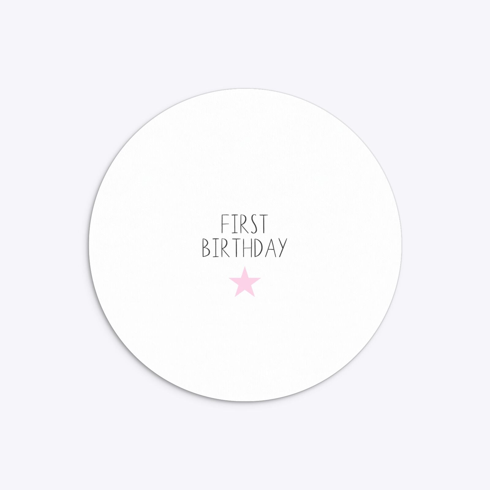 Personalised Girls First Birthday Circle 5 25x5 25 Invitation Matte Paper Back Image