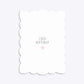 Personalised Girls First Birthday Petal Invitation Matte Paper Back Image