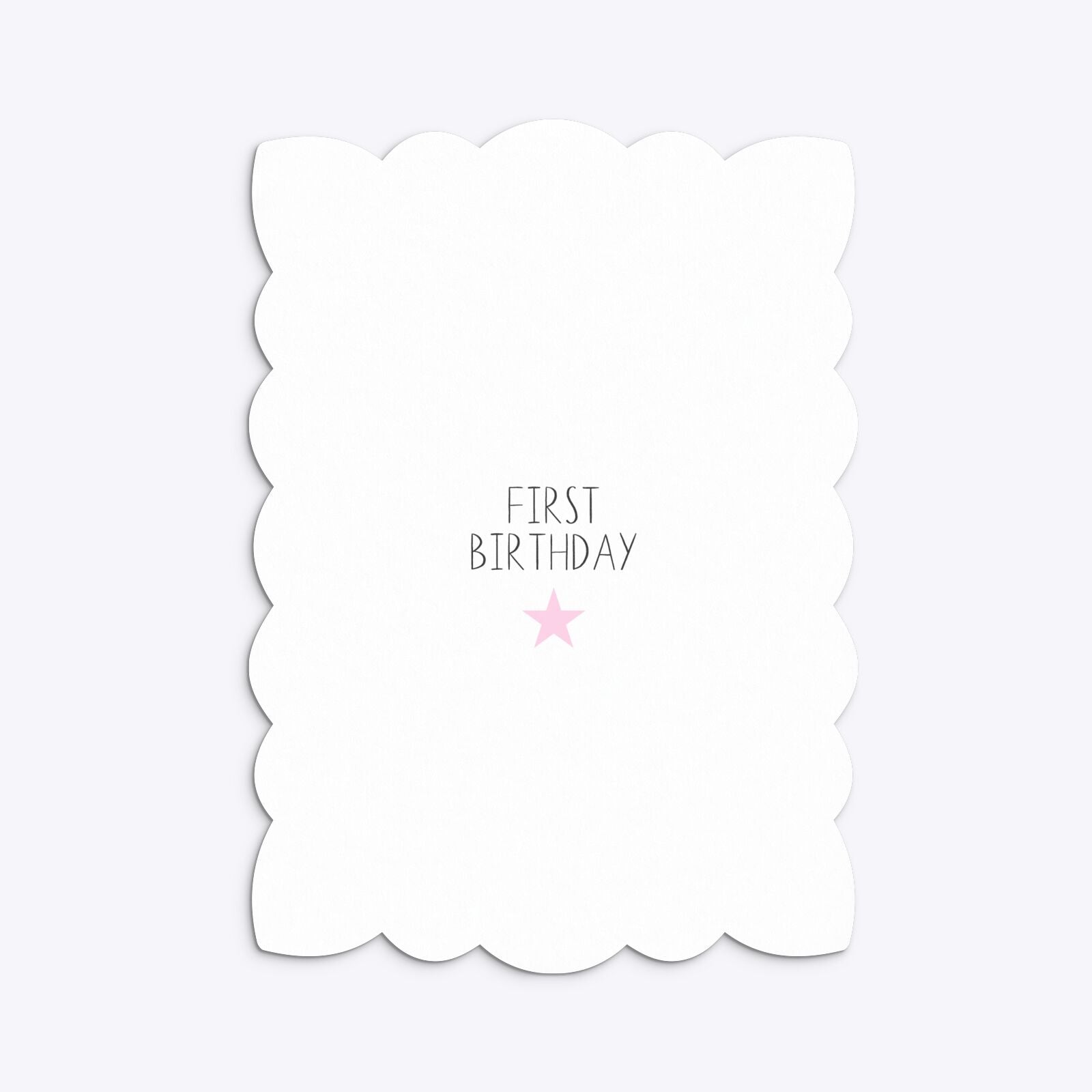 Personalised Girls First Birthday Petal Invitation Matte Paper Back Image