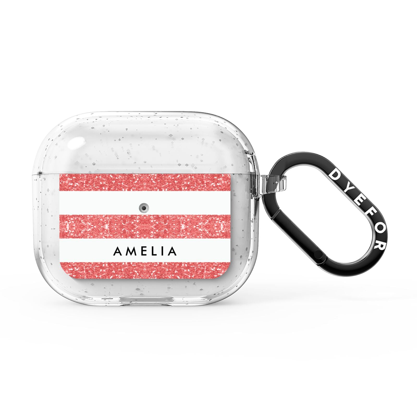 Personalised Glitter Effect Name Initials AirPods Glitter Case 3rd Gen