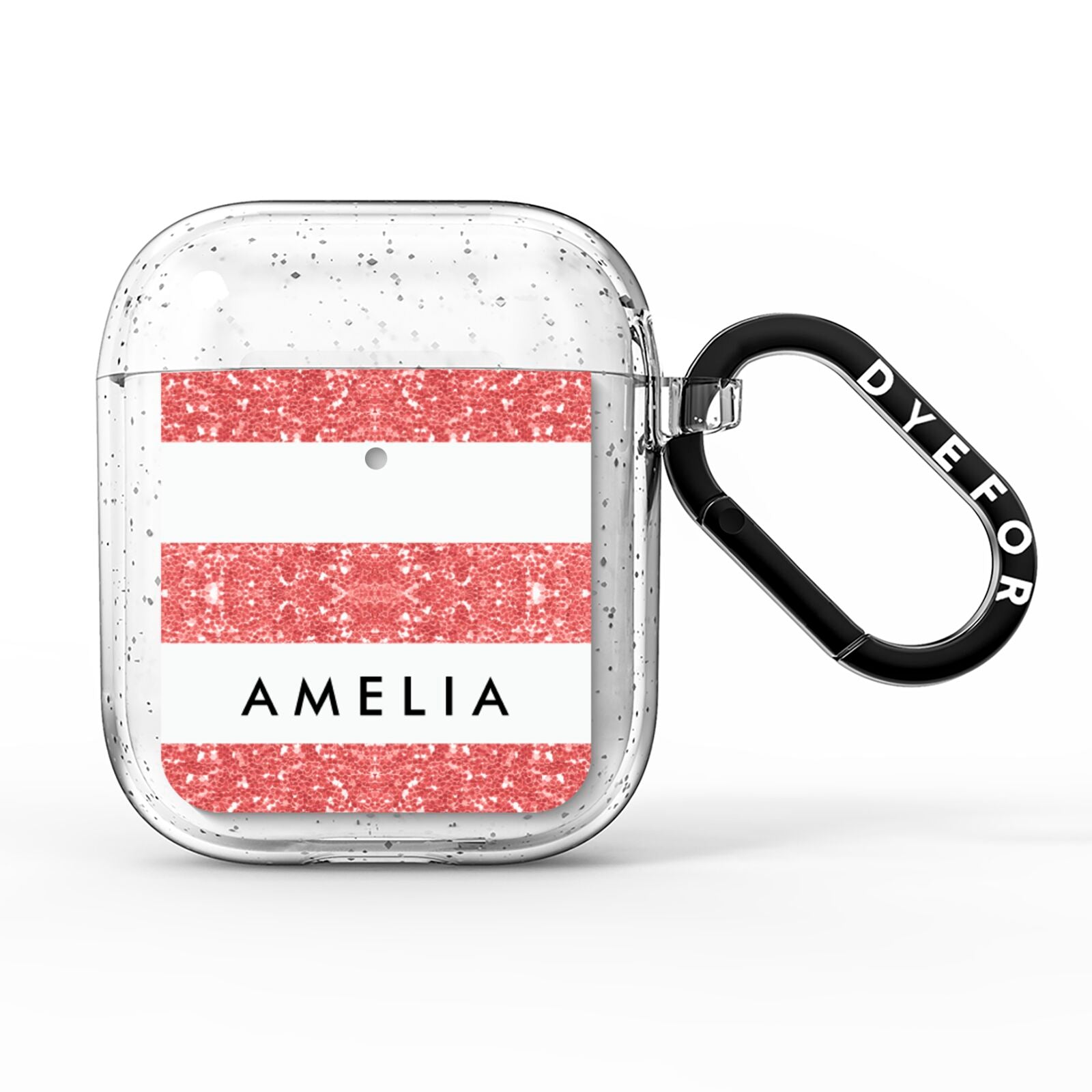 Personalised Glitter Effect Name Initials AirPods Glitter Case