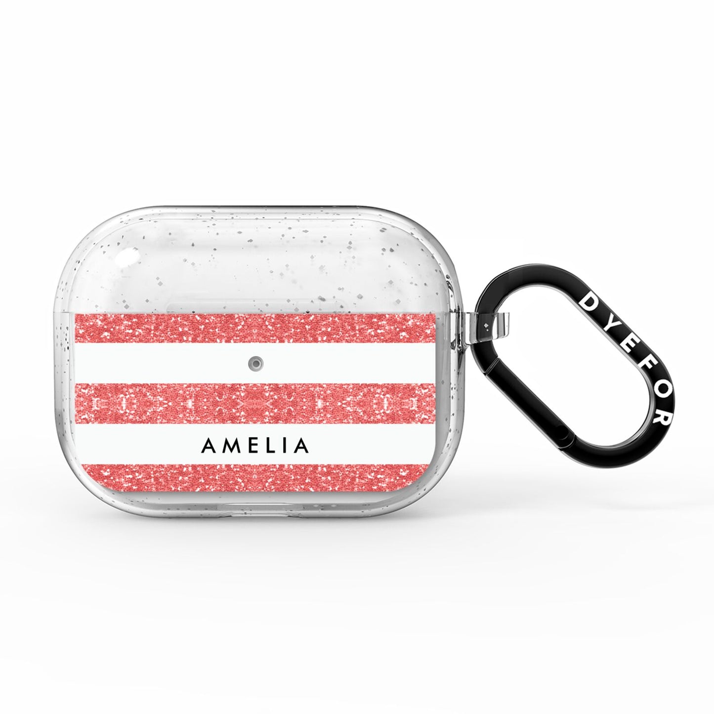 Personalised Glitter Effect Name Initials AirPods Pro Glitter Case