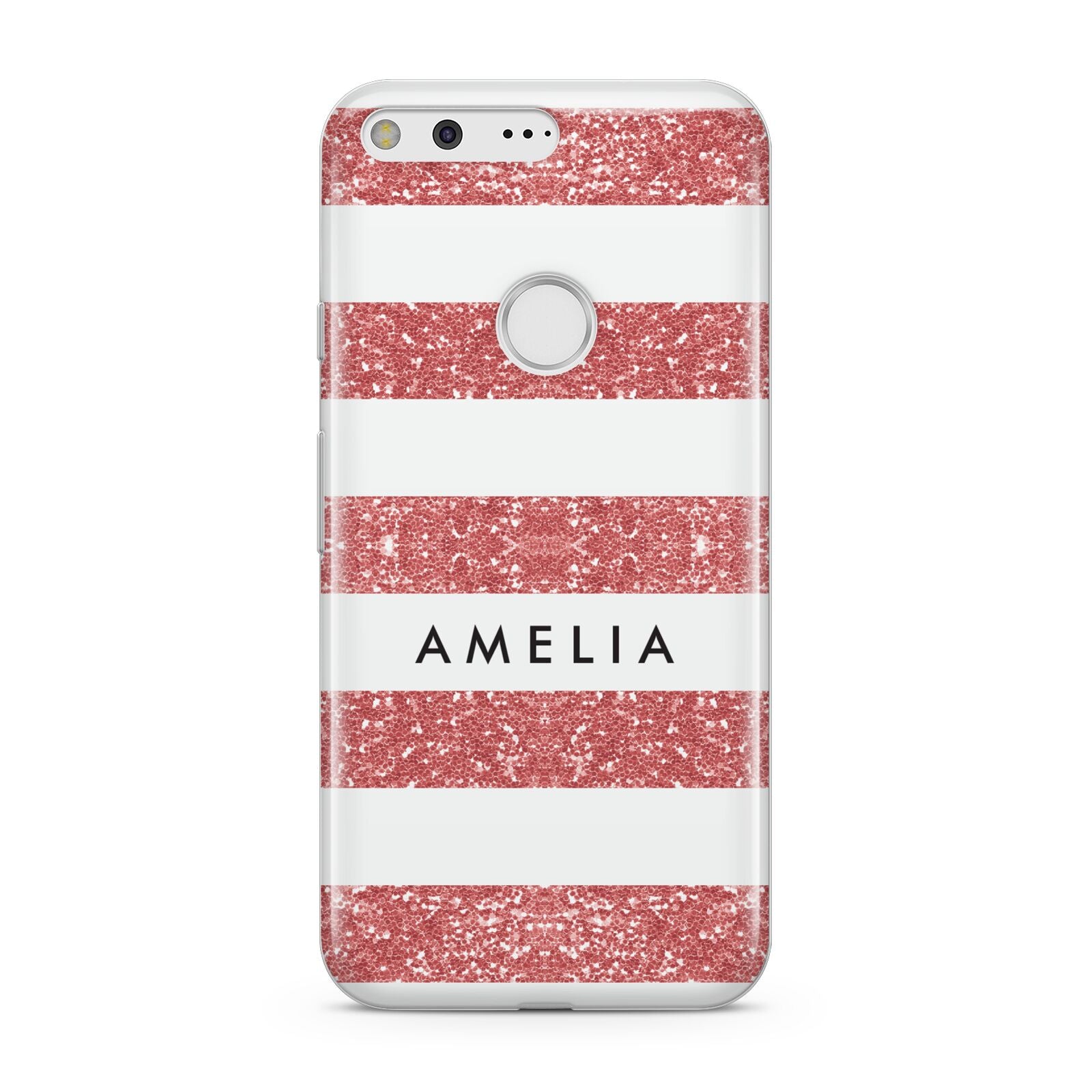 Personalised Glitter Effect Name Initials Google Pixel Case