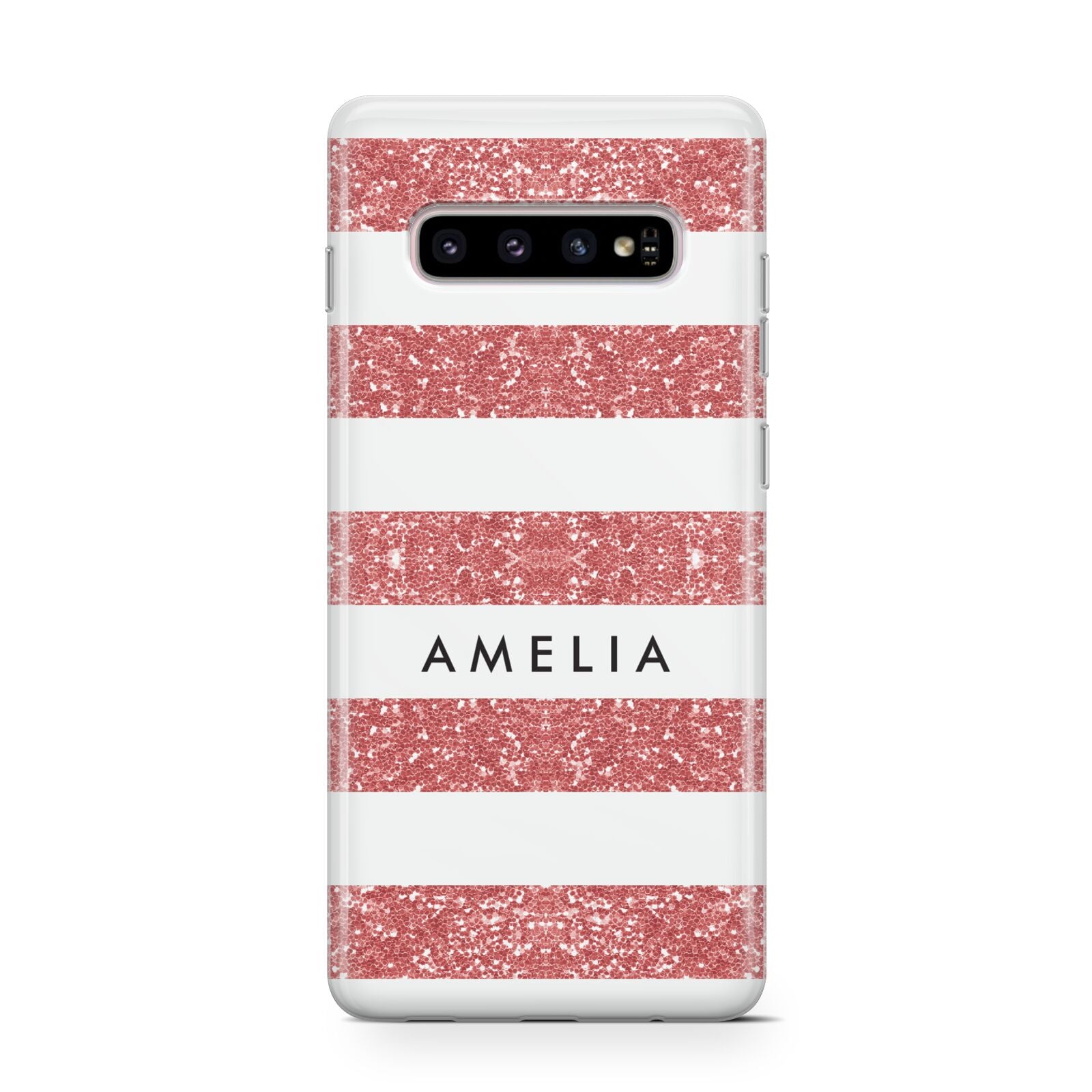 Personalised Glitter Effect Name Initials Protective Samsung Galaxy Case