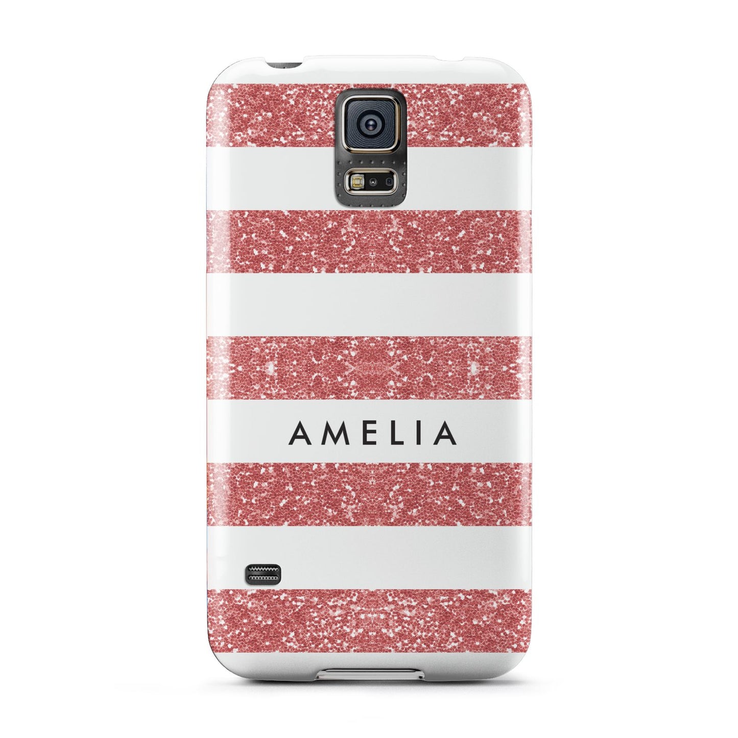 Personalised Glitter Effect Name Initials Samsung Galaxy S5 Case