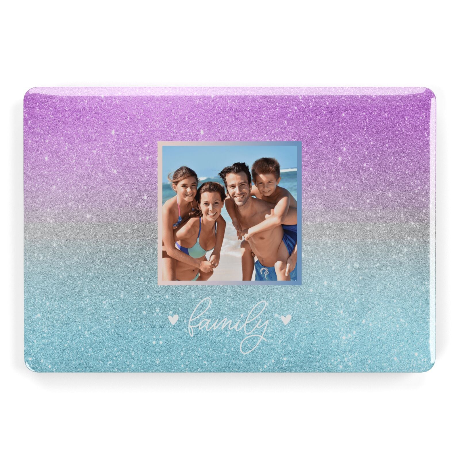 Personalised Glitter Photo Apple MacBook Case