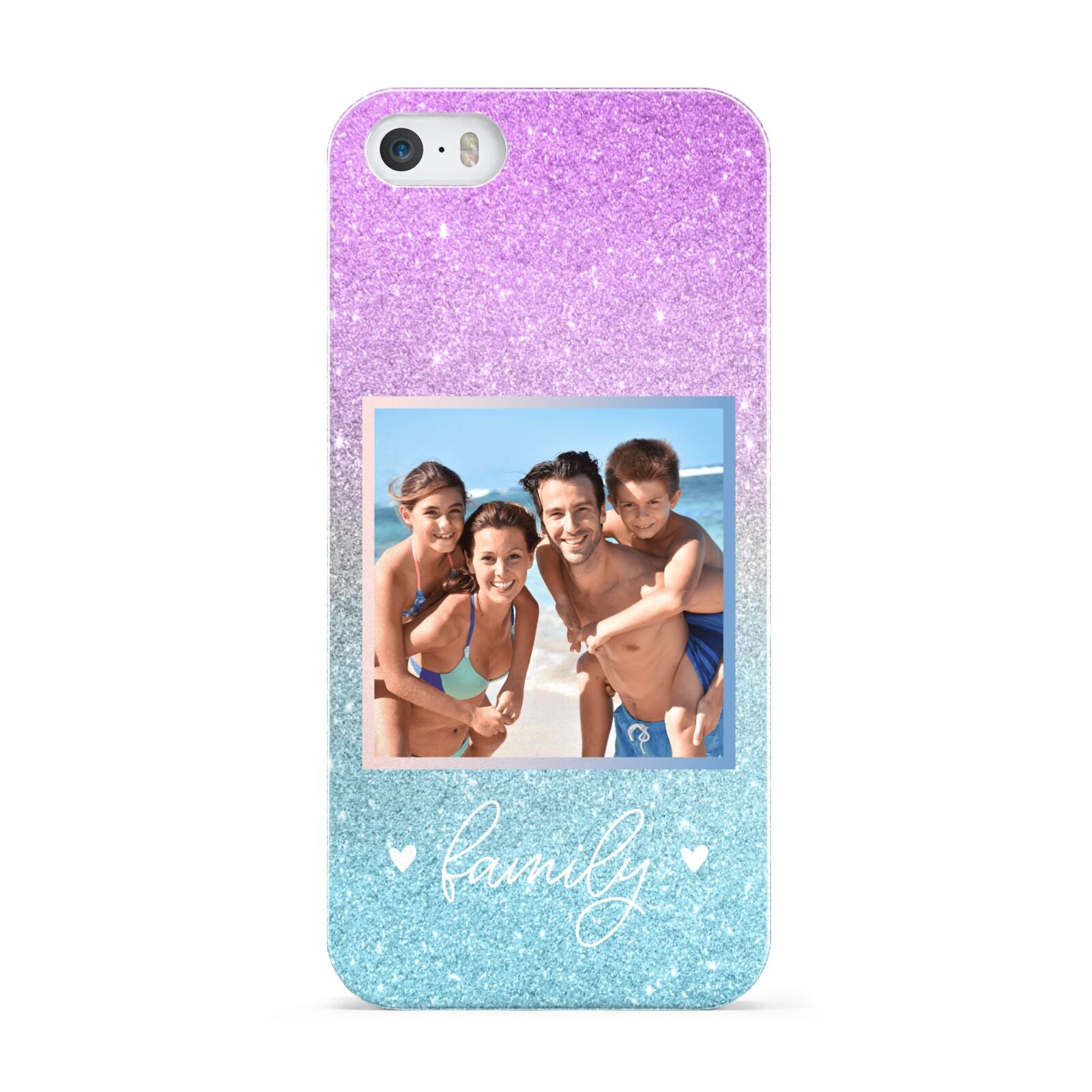 Personalised Glitter Photo Apple iPhone 5 Case