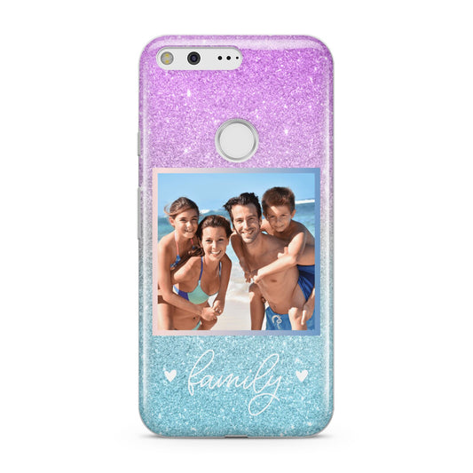 Personalised Glitter Photo Google Pixel Case