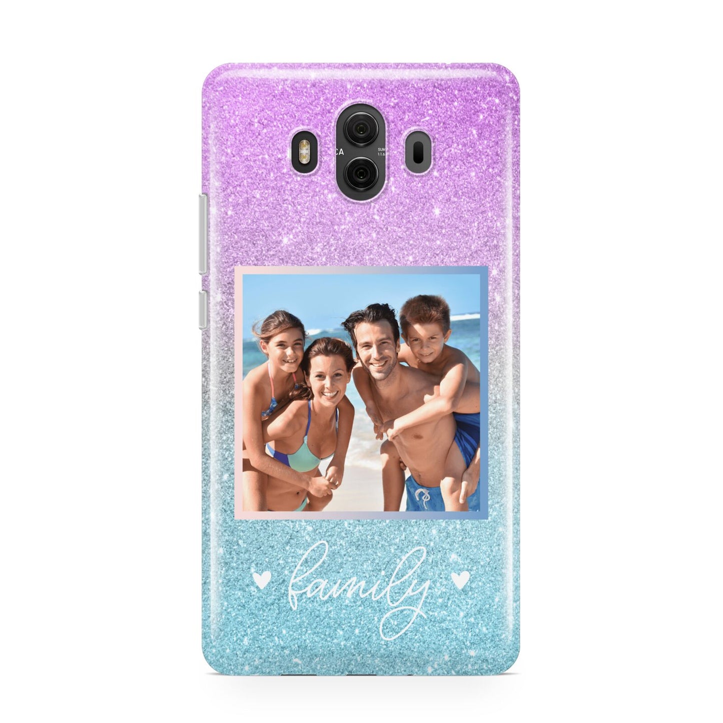 Personalised Glitter Photo Huawei Mate 10 Protective Phone Case