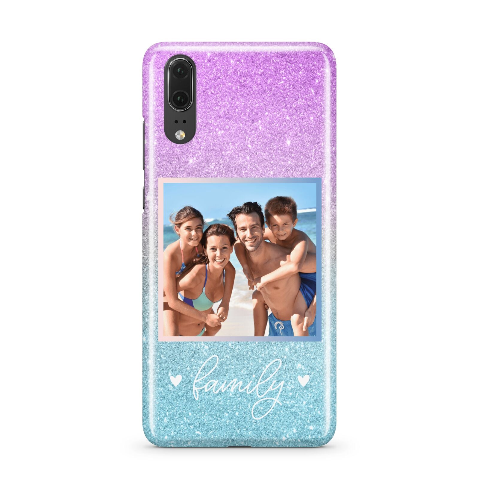 Personalised Glitter Photo Huawei P20 Phone Case