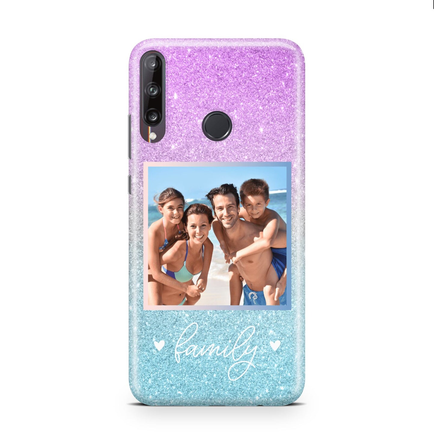 Personalised Glitter Photo Huawei P40 Lite E Phone Case