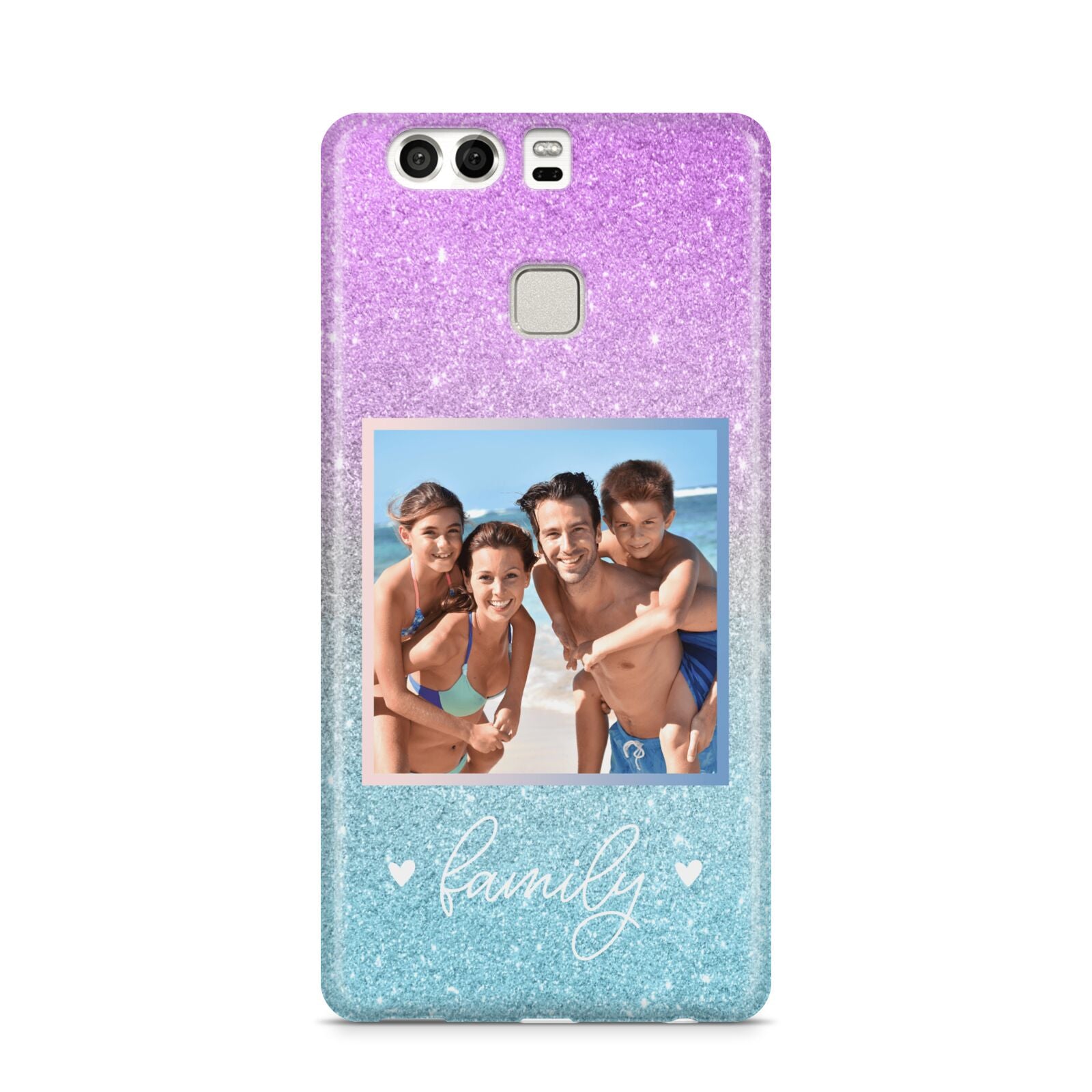 Personalised Glitter Photo Huawei P9 Case