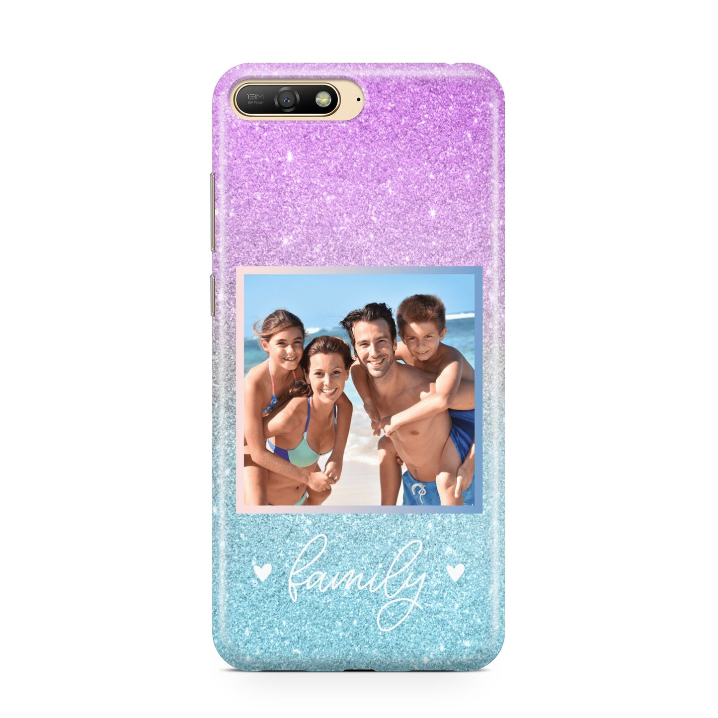 Personalised Glitter Photo Huawei Y6 2018