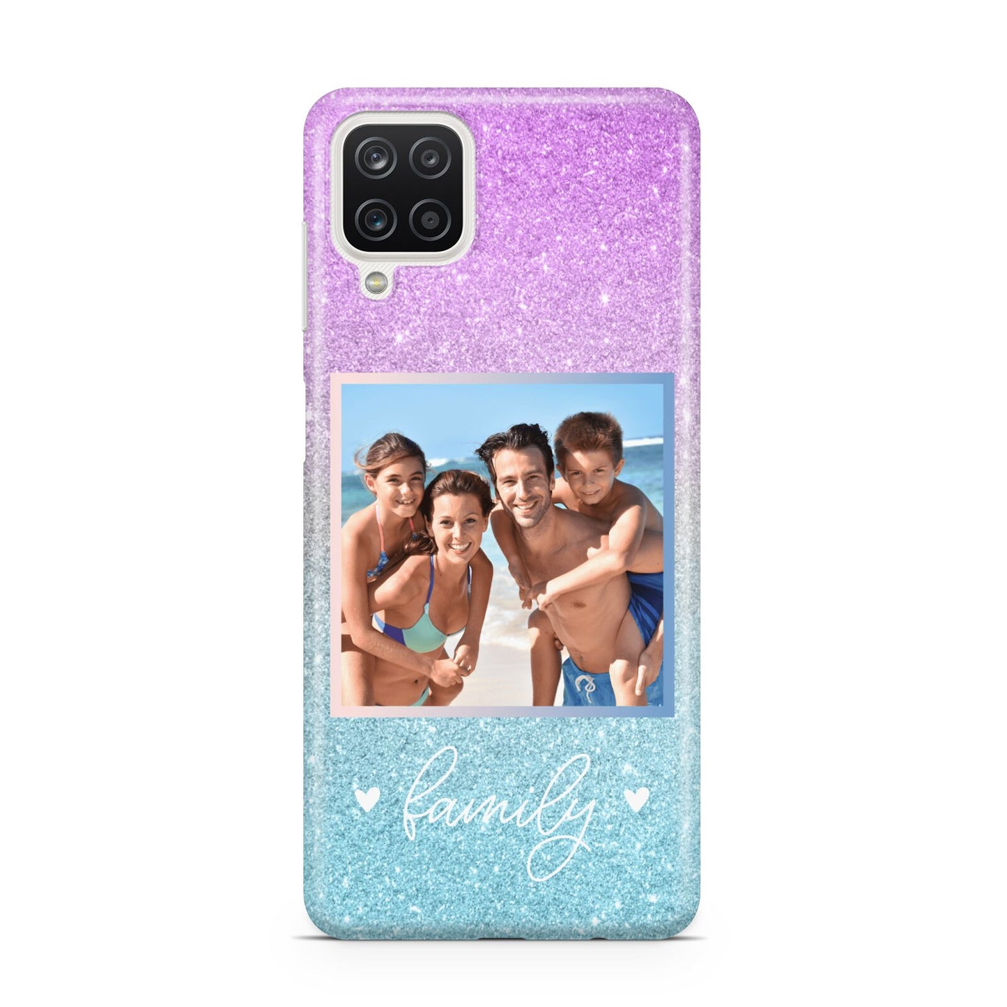 Personalised Glitter Photo Samsung A12 Case