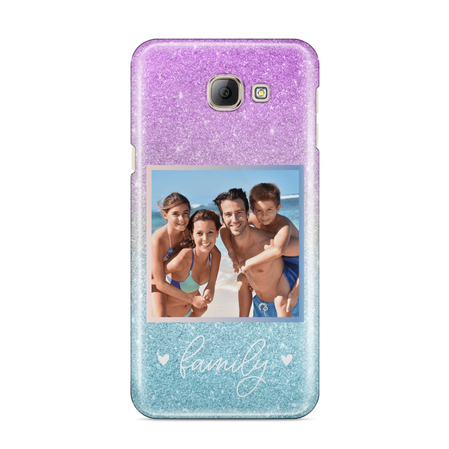 Personalised Glitter Photo Samsung Galaxy A8 2016 Case