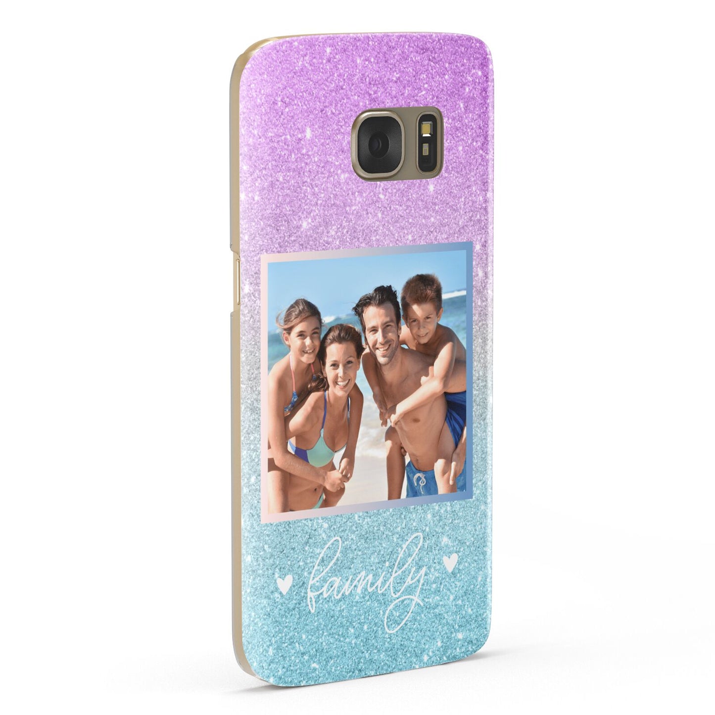 Personalised Glitter Photo Samsung Galaxy Case Fourty Five Degrees