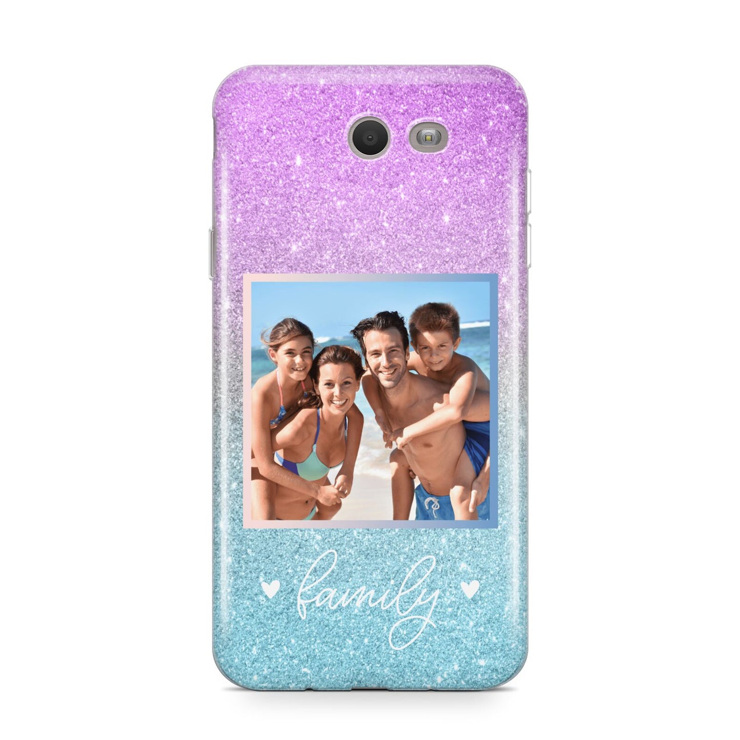 Personalised Glitter Photo Samsung Galaxy J7 2017 Case