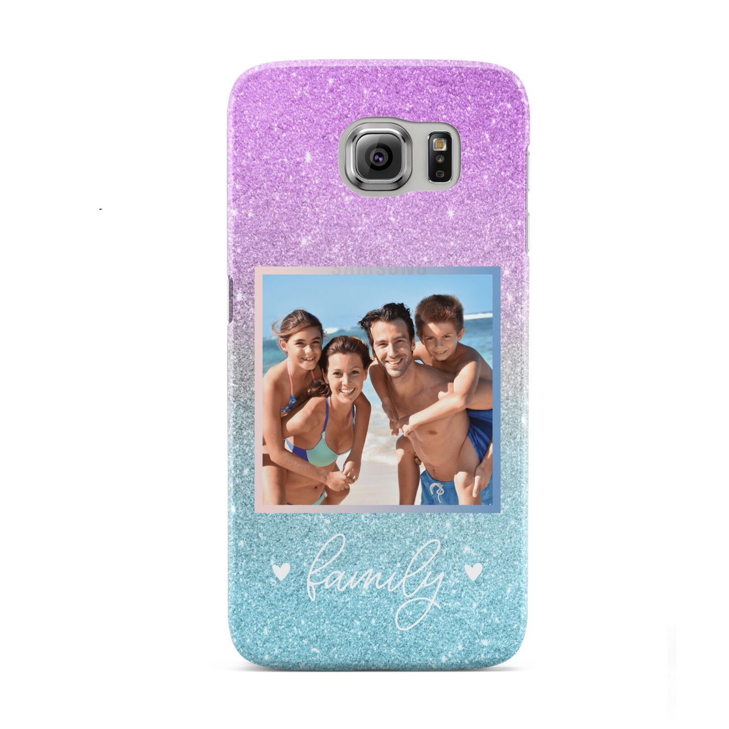 Personalised Glitter Photo Samsung Galaxy S6 Case