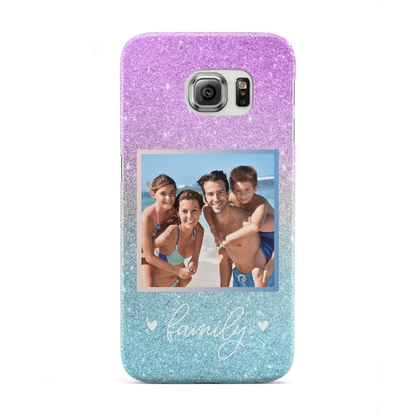 Personalised Glitter Photo Samsung Galaxy S6 Edge Case