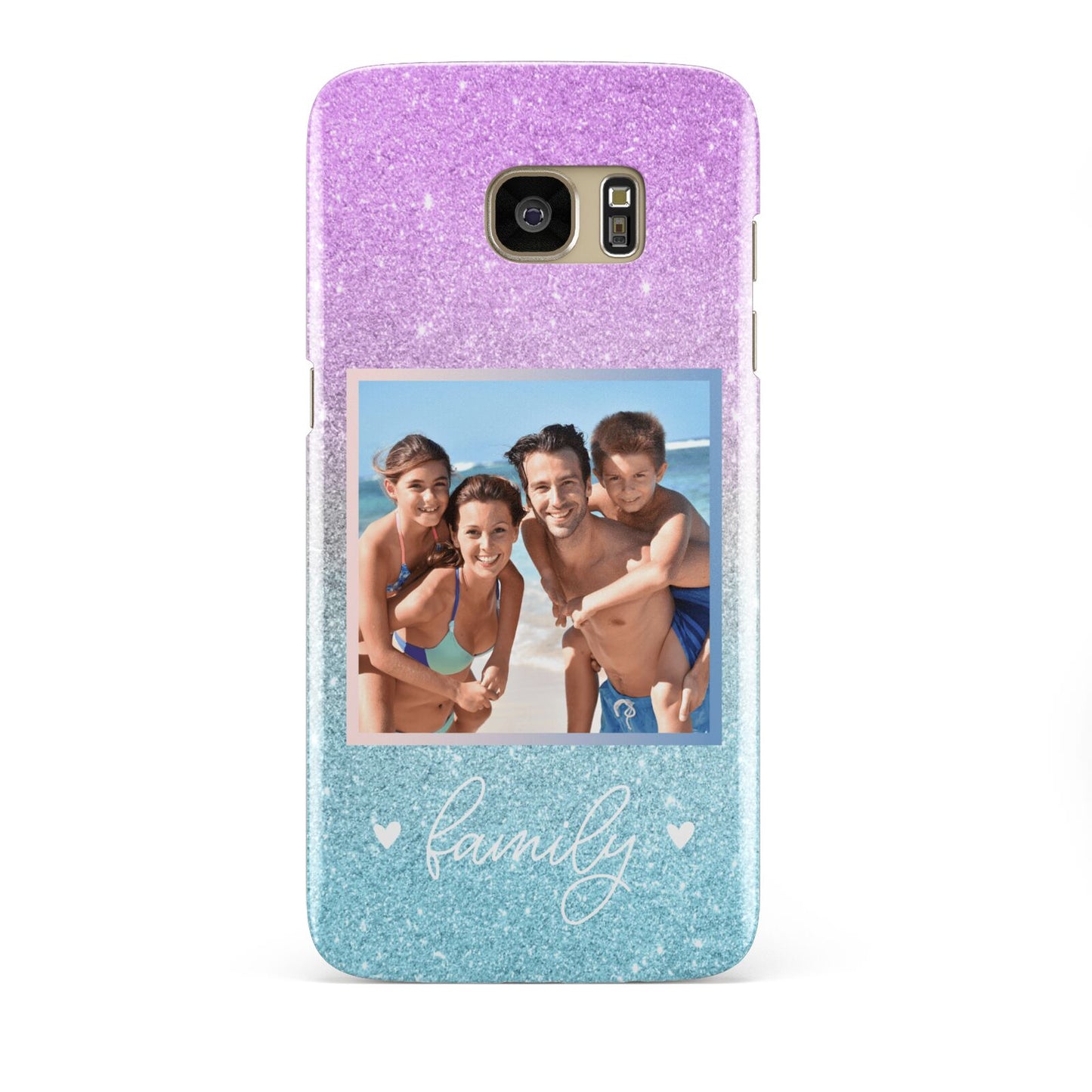 Personalised Glitter Photo Samsung Galaxy S7 Edge Case