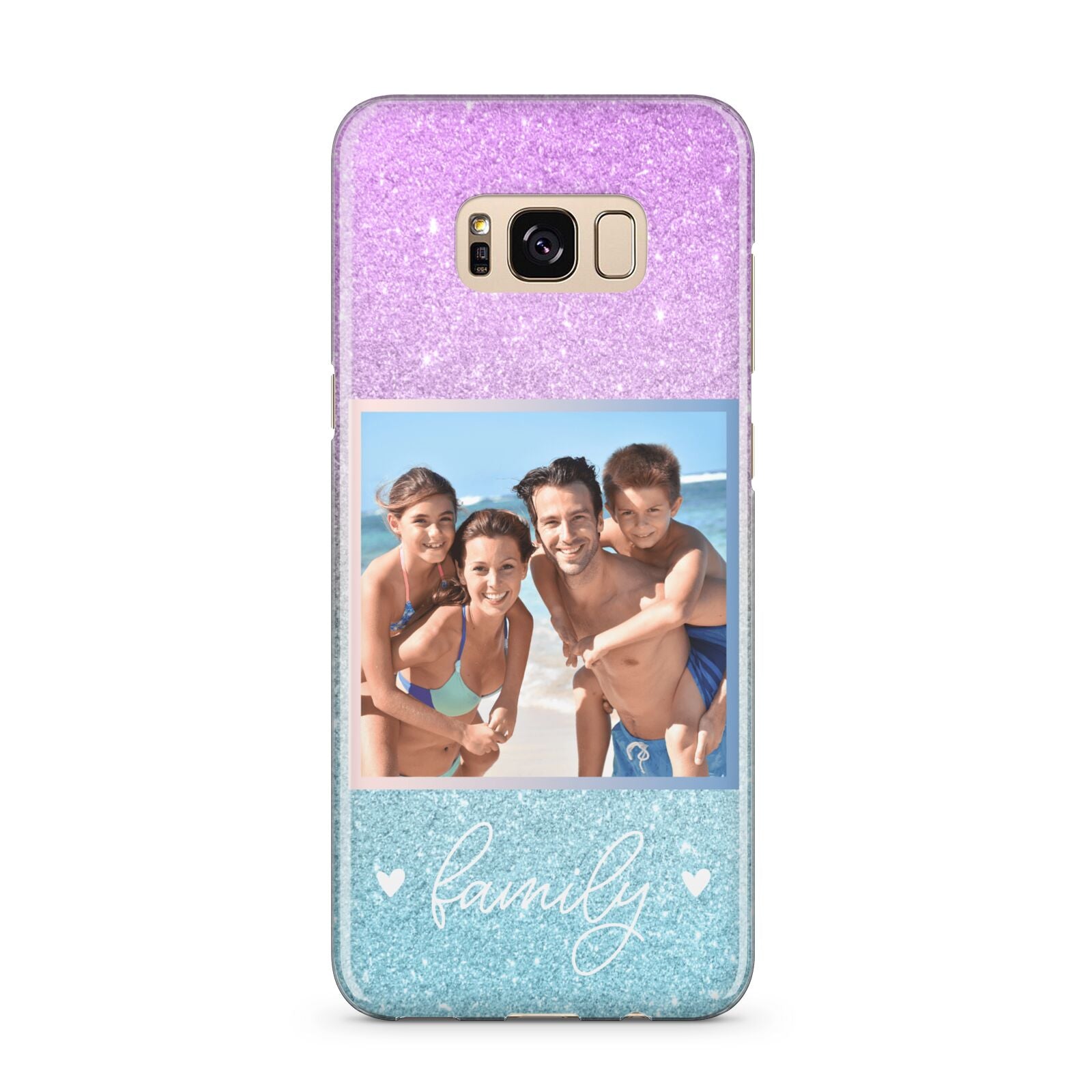 Personalised Glitter Photo Samsung Galaxy S8 Plus Case