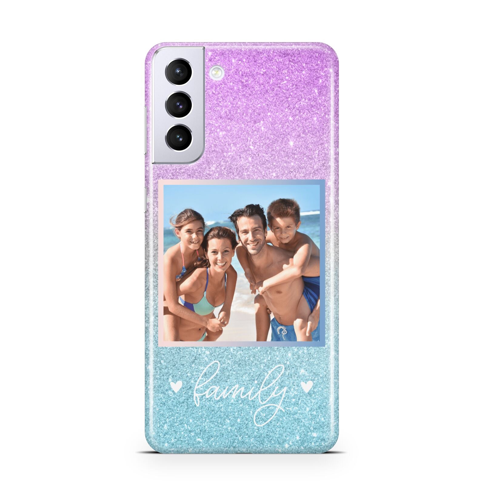 Personalised Glitter Photo Samsung S21 Plus Case