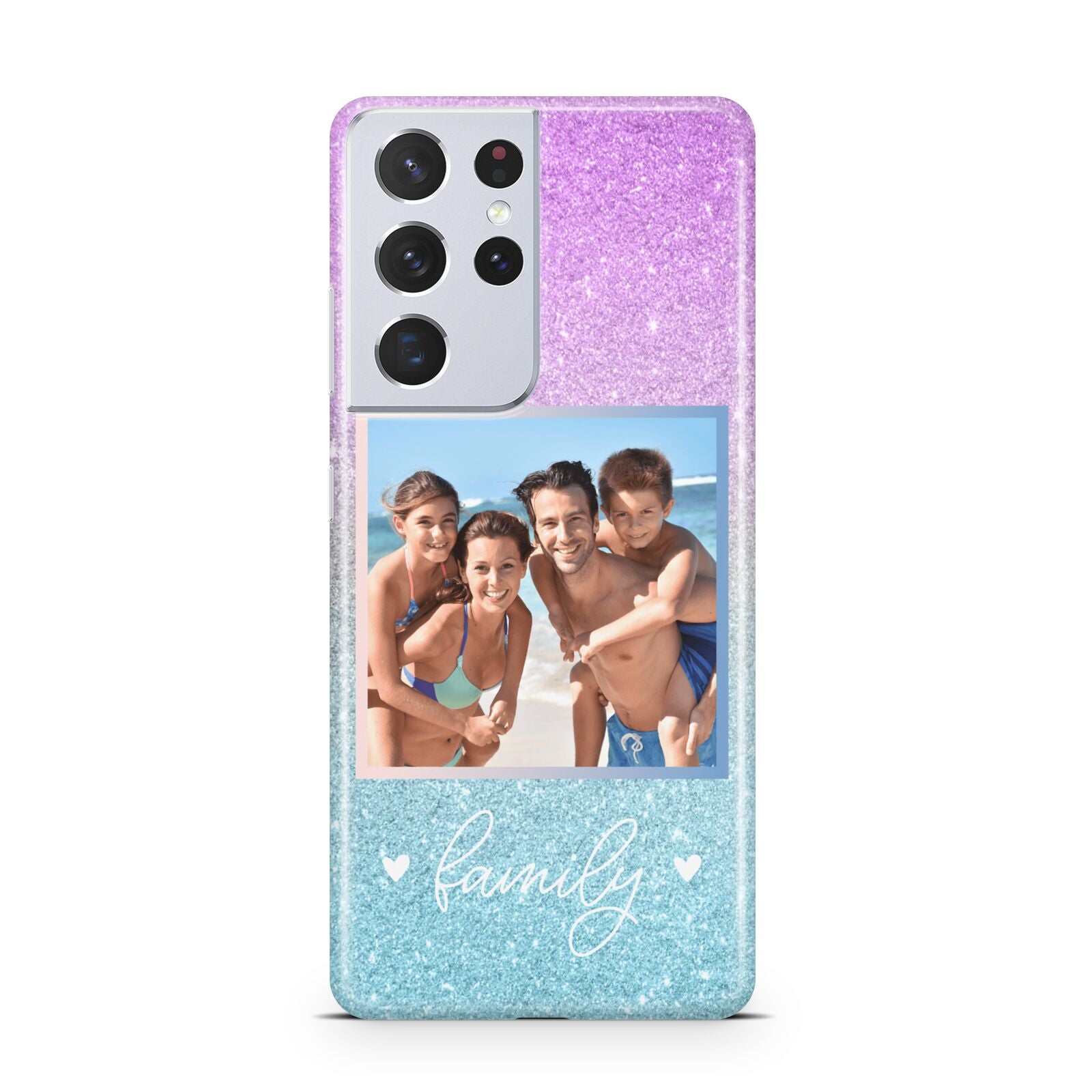 Personalised Glitter Photo Samsung S21 Ultra Case