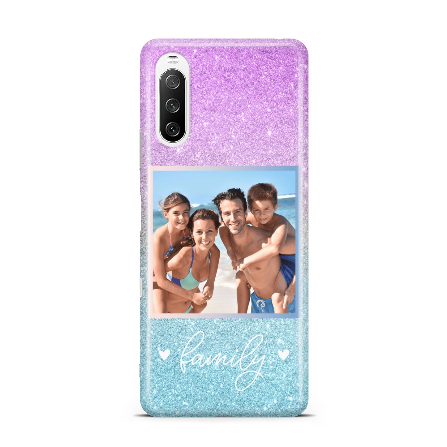 Personalised Glitter Photo Sony Xperia 10 III Case