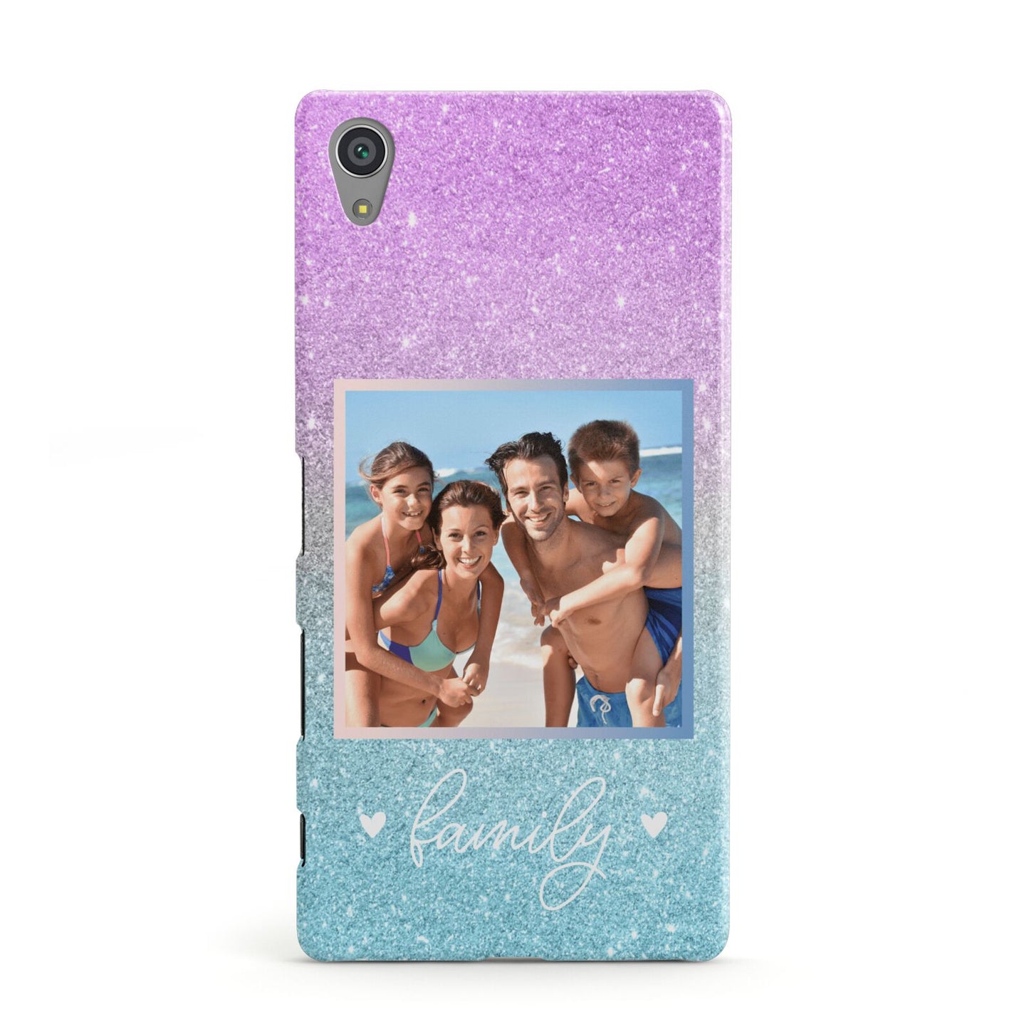 Personalised Glitter Photo Sony Xperia Case