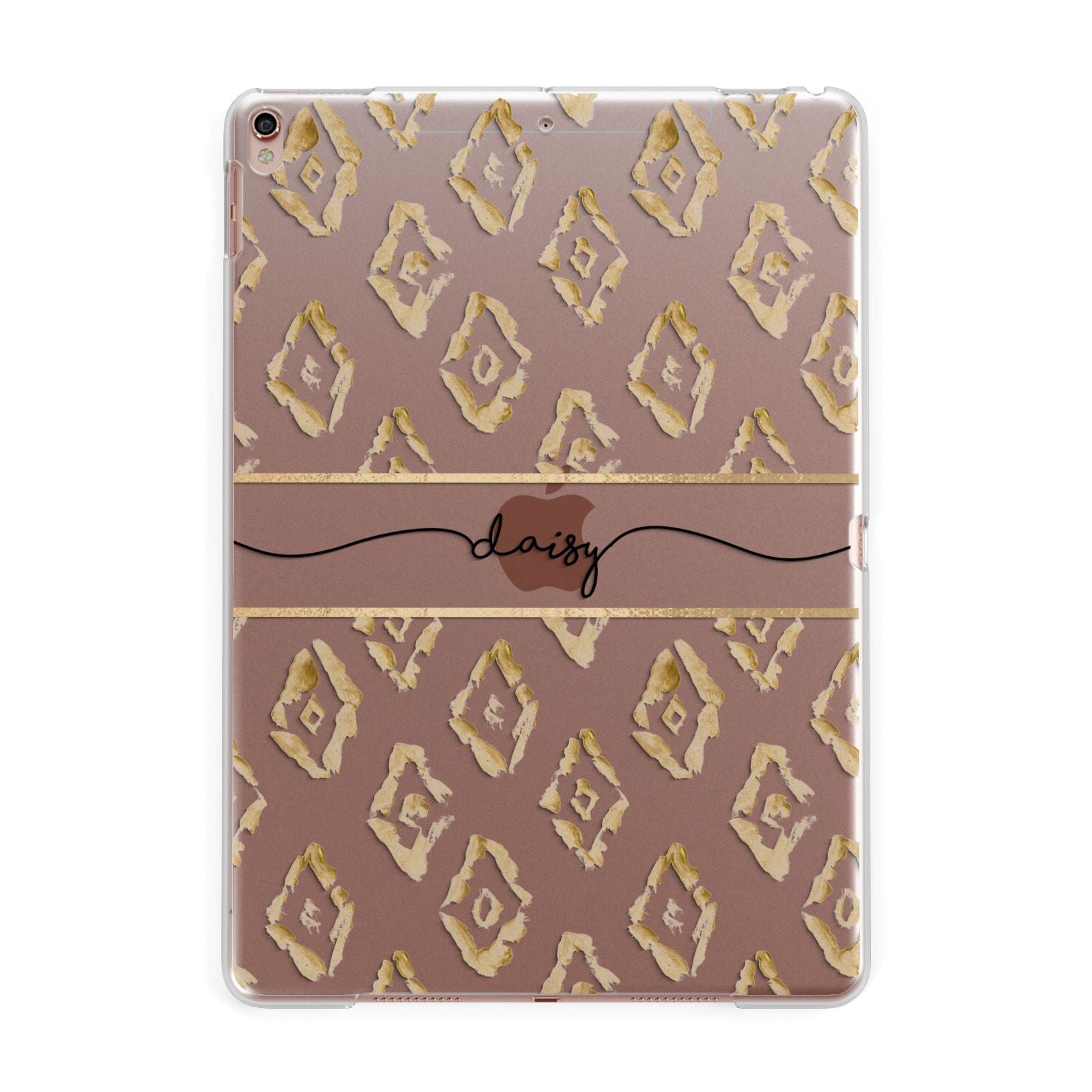 Personalised Gold Aztec Apple iPad Rose Gold Case