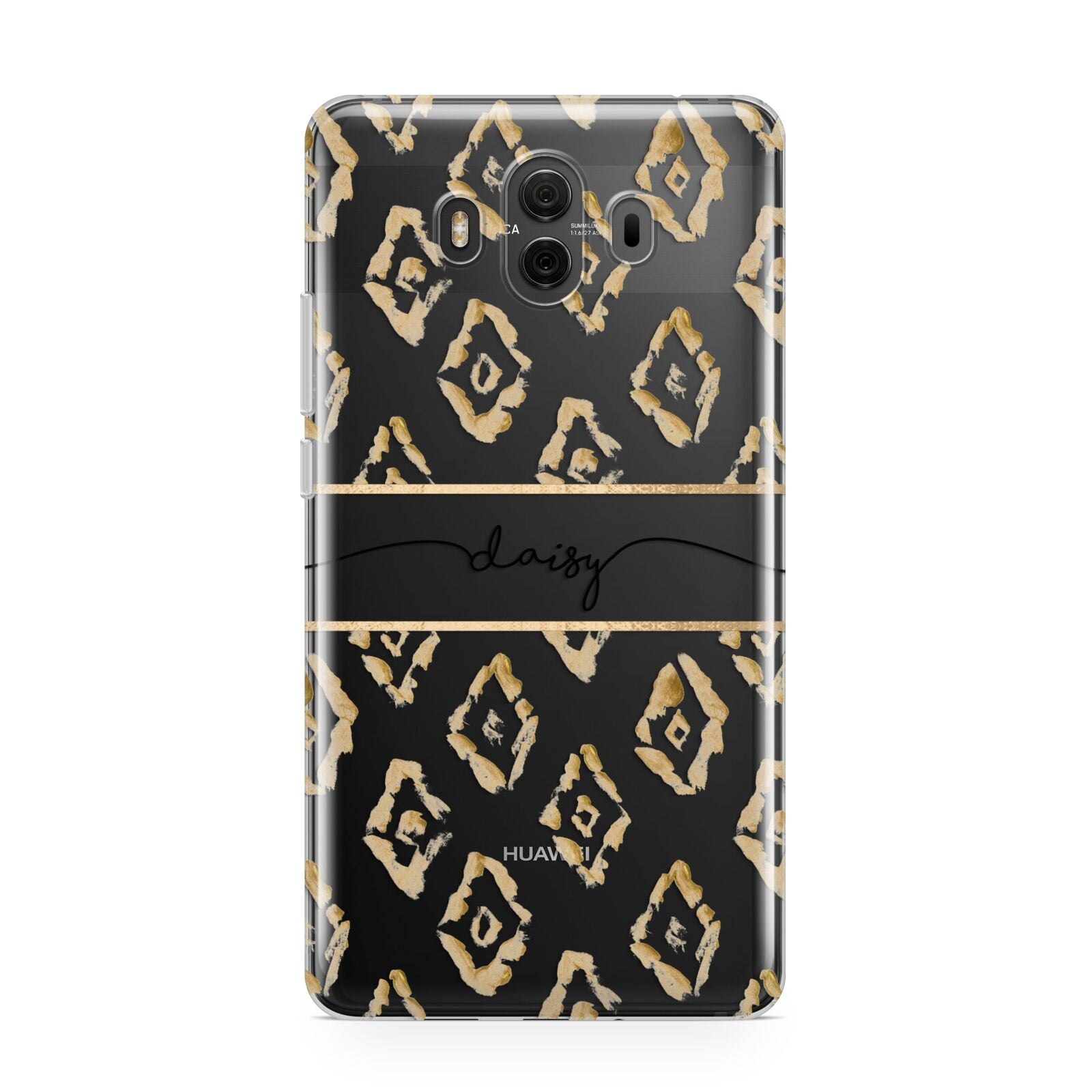 Personalised Gold Aztec Huawei Mate 10 Protective Phone Case