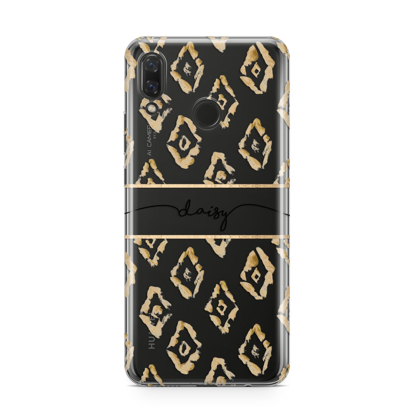 Personalised Gold Aztec Huawei Nova 3 Phone Case