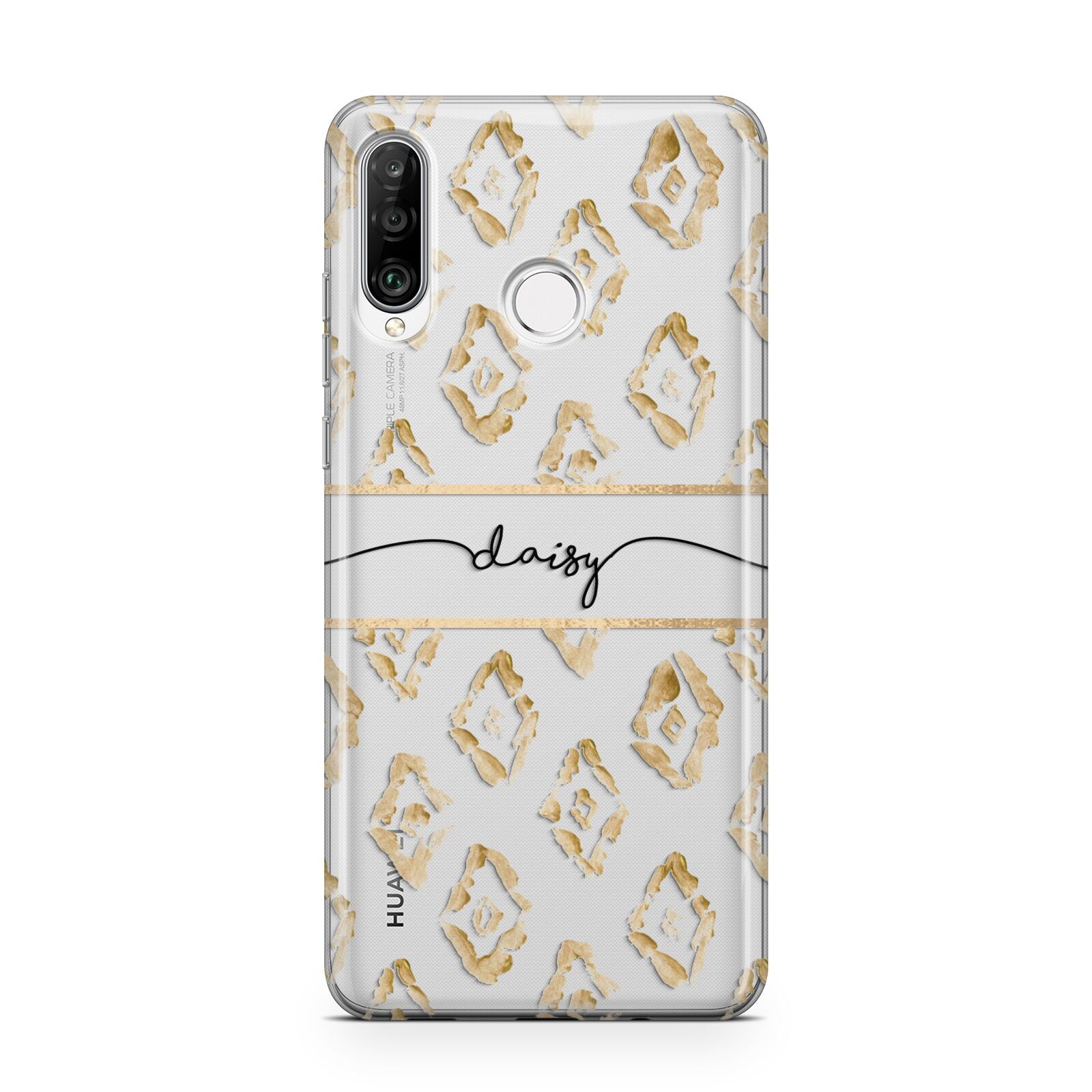 Personalised Gold Aztec Huawei P30 Lite Phone Case