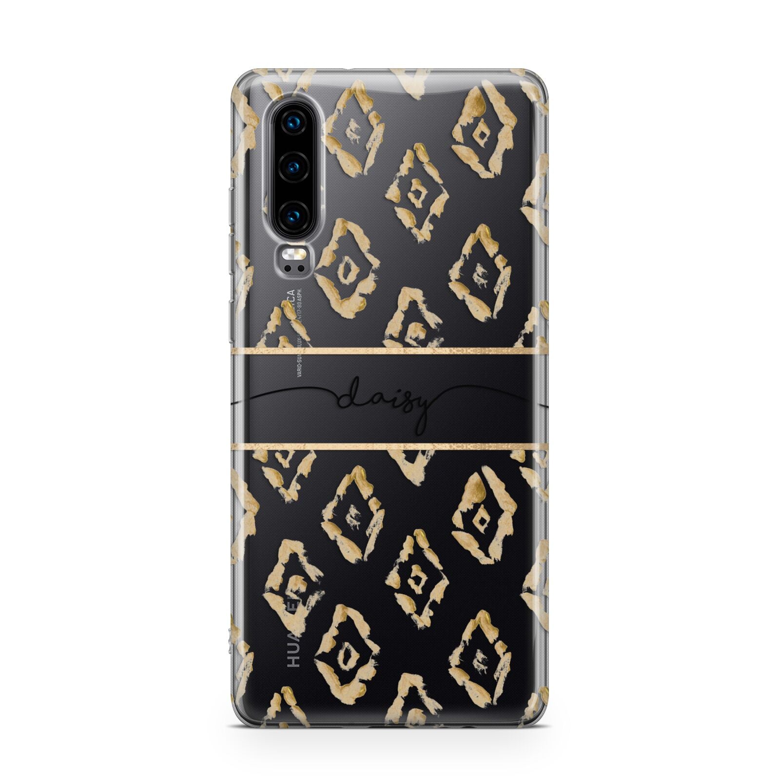 Personalised Gold Aztec Huawei P30 Phone Case