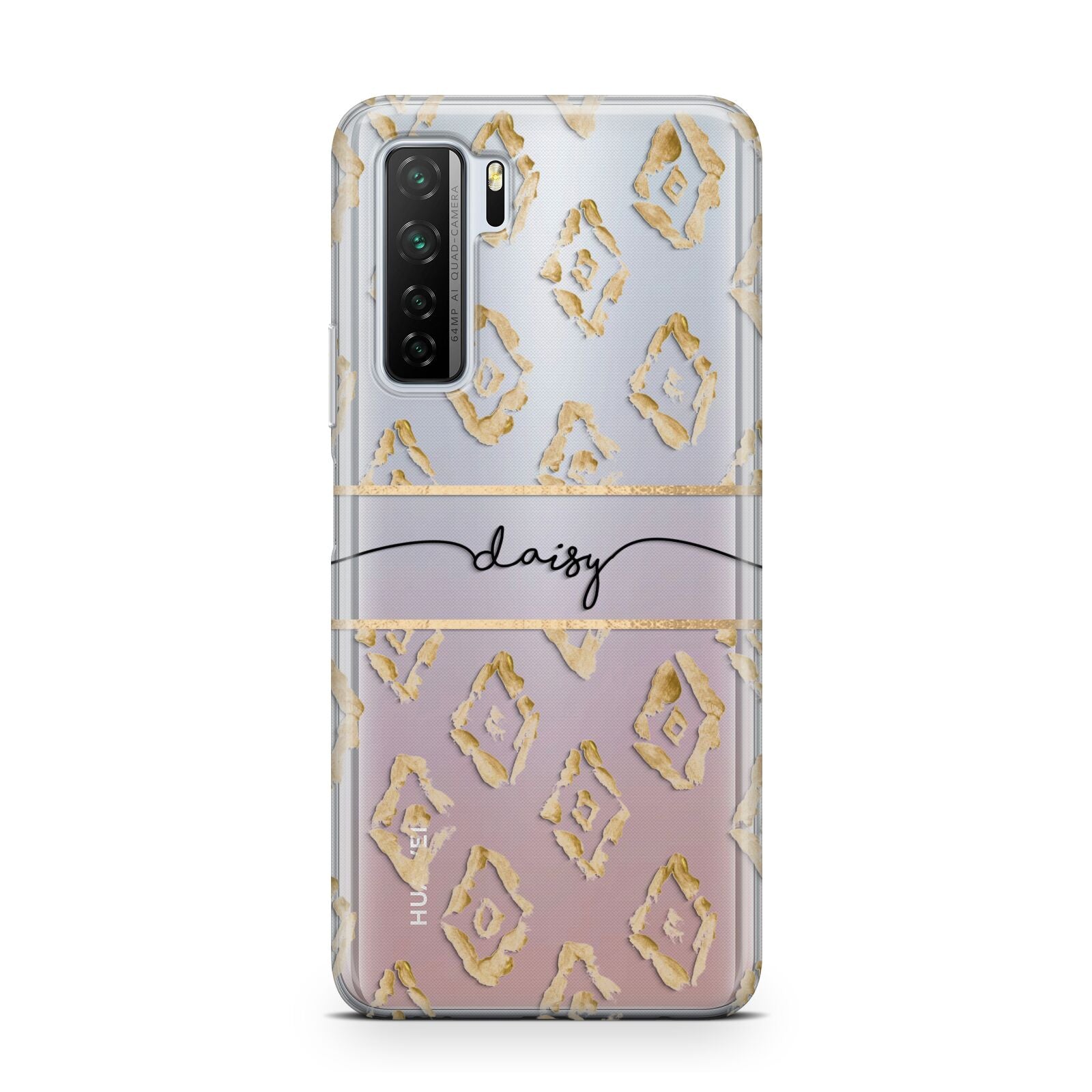 Personalised Gold Aztec Huawei P40 Lite 5G Phone Case