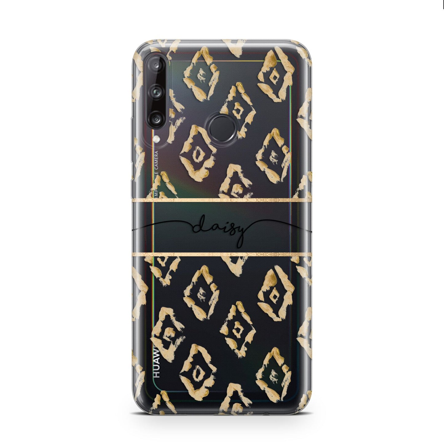 Personalised Gold Aztec Huawei P40 Lite E Phone Case