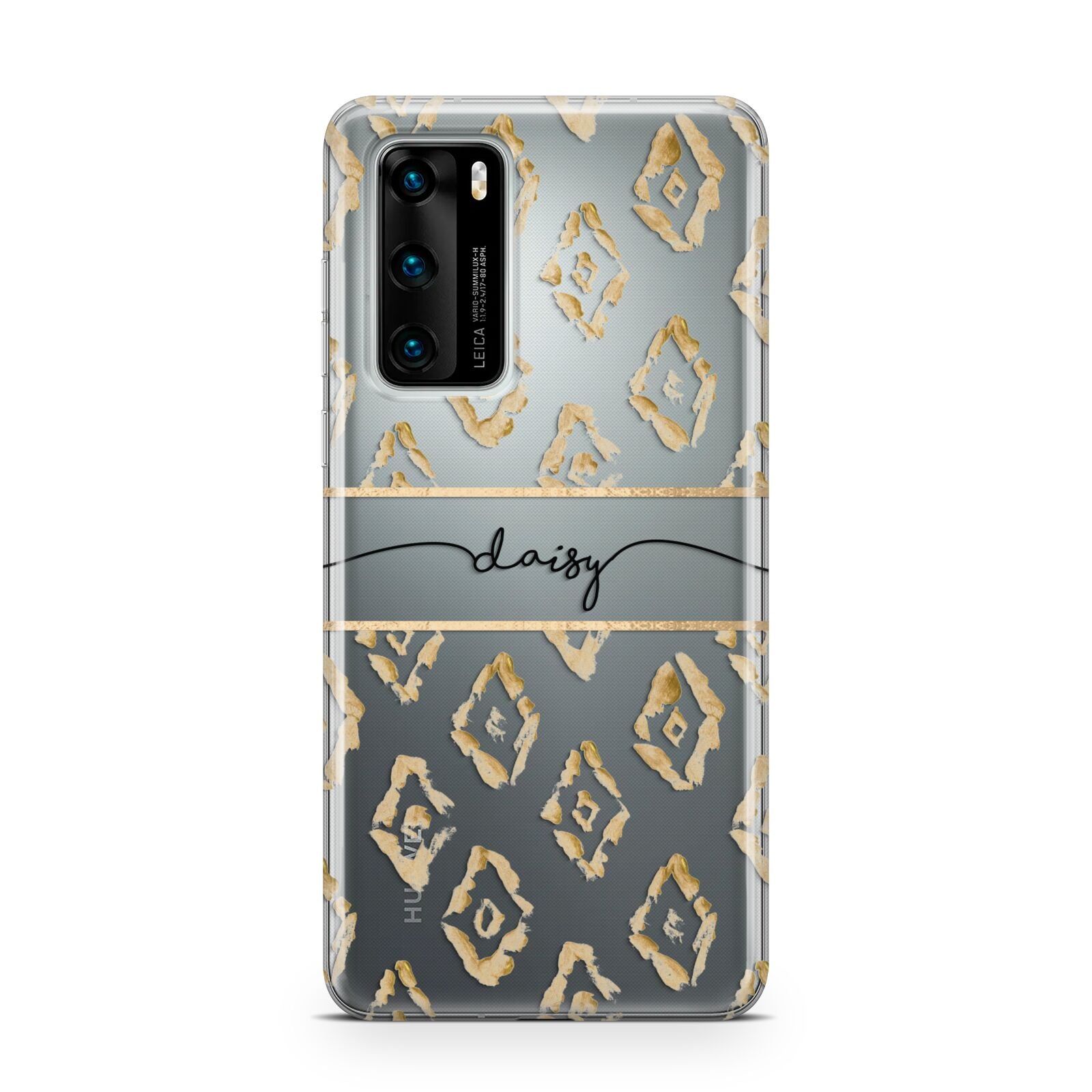 Personalised Gold Aztec Huawei P40 Phone Case