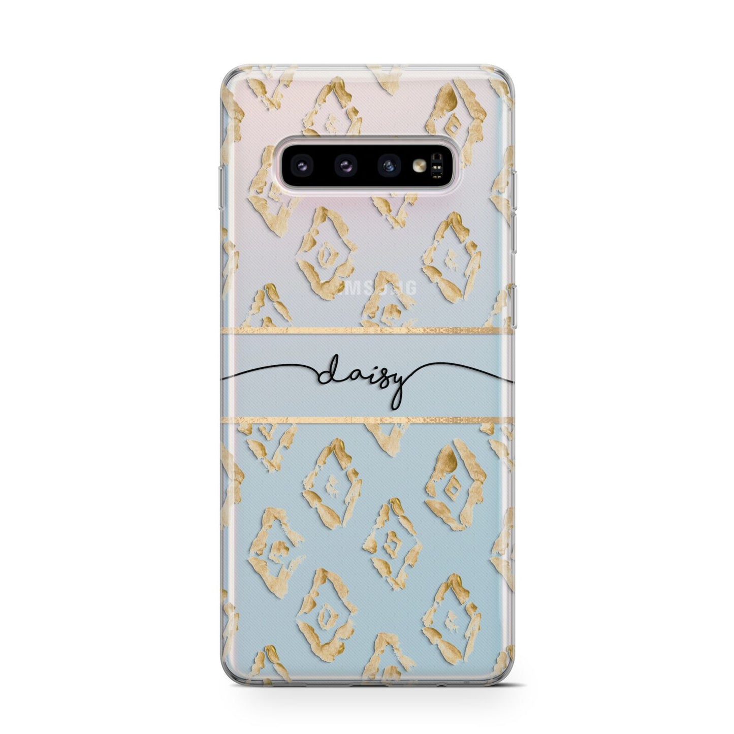 Personalised Gold Aztec Protective Samsung Galaxy Case