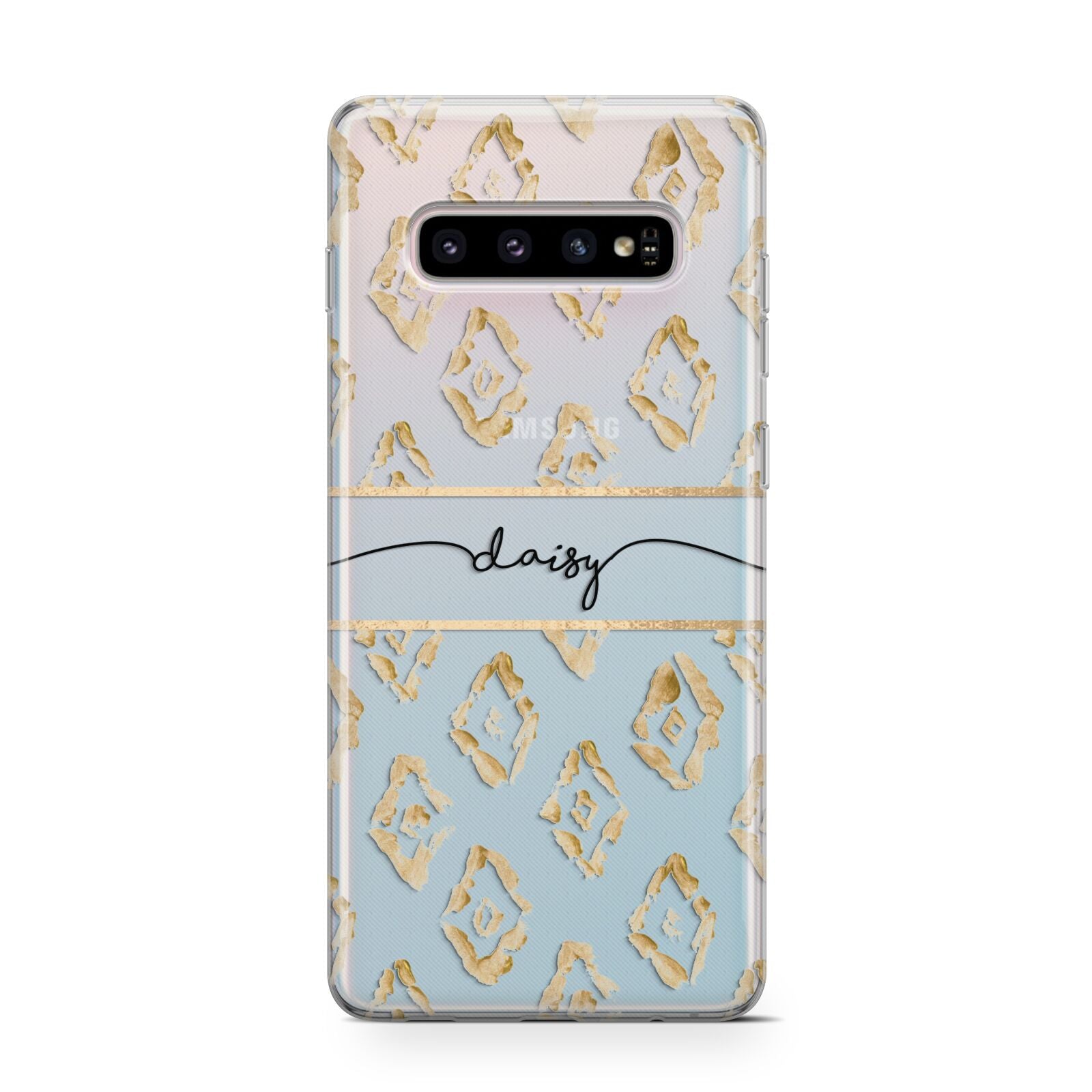 Personalised Gold Aztec Protective Samsung Galaxy Case