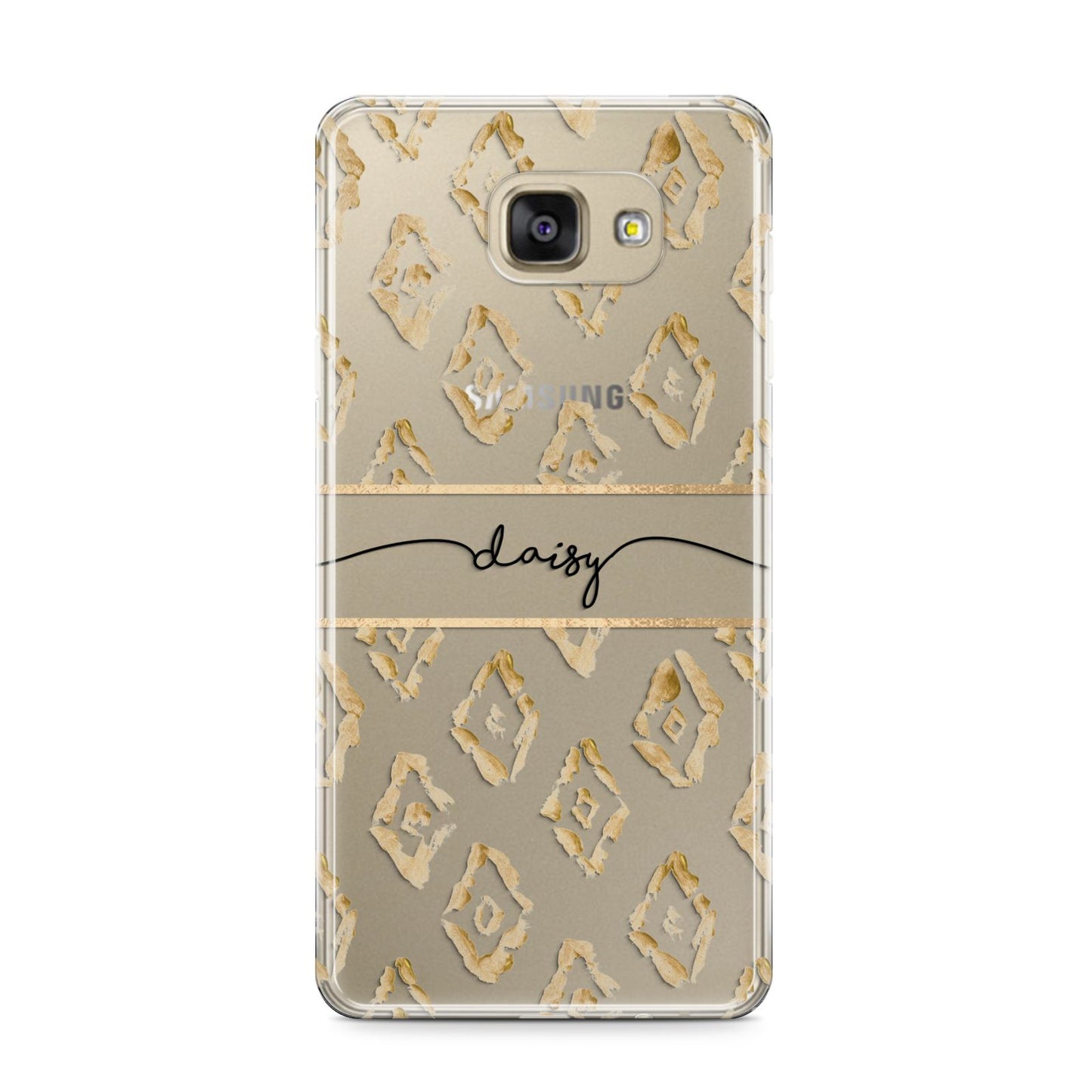 Personalised Gold Aztec Samsung Galaxy A9 2016 Case on gold phone