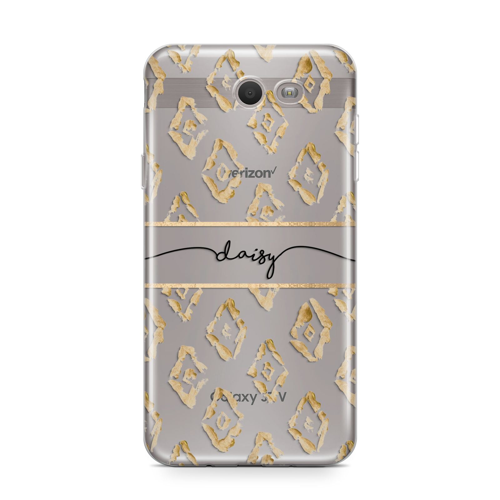 Personalised Gold Aztec Samsung Galaxy J7 2017 Case