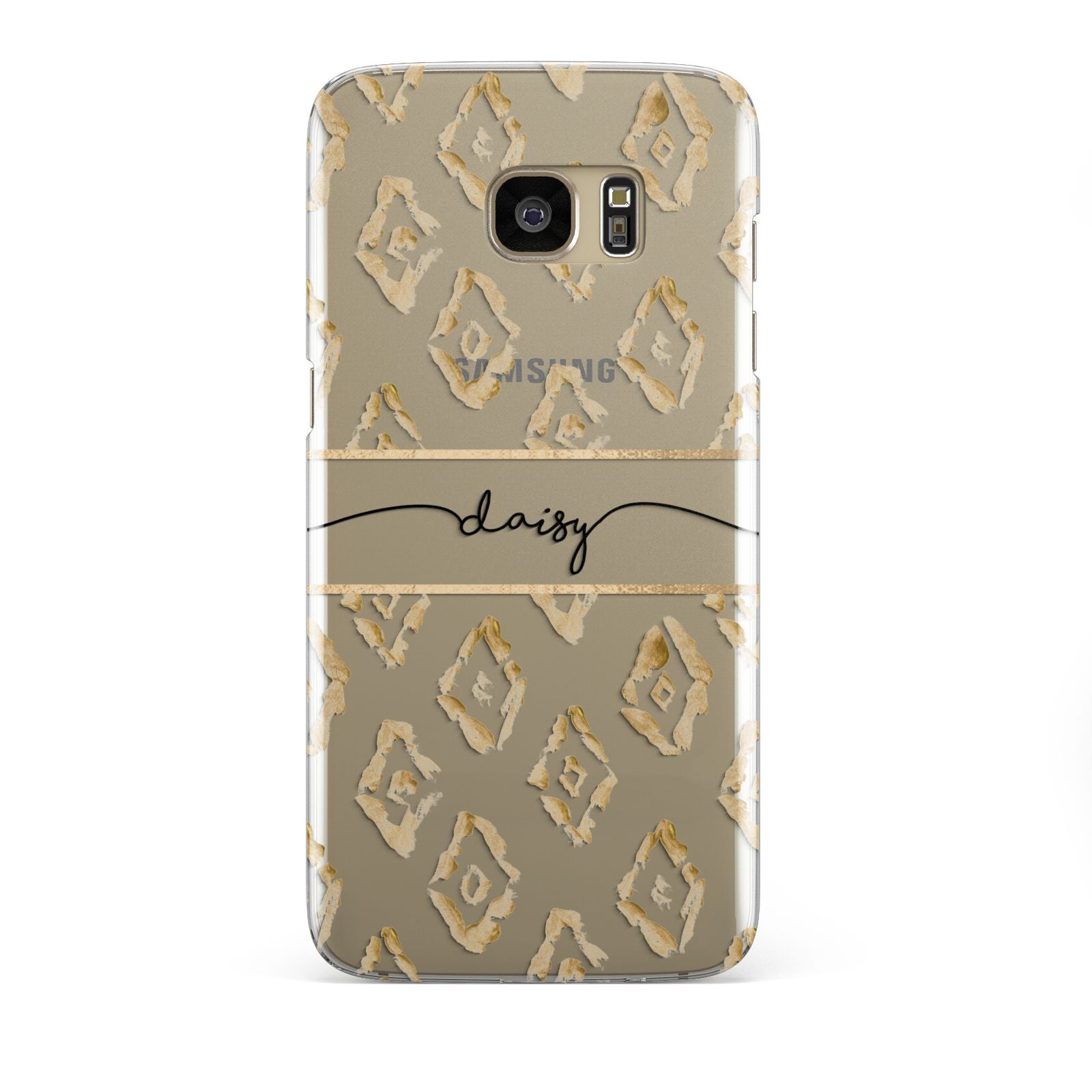 Personalised Gold Aztec Samsung Galaxy S7 Edge Case